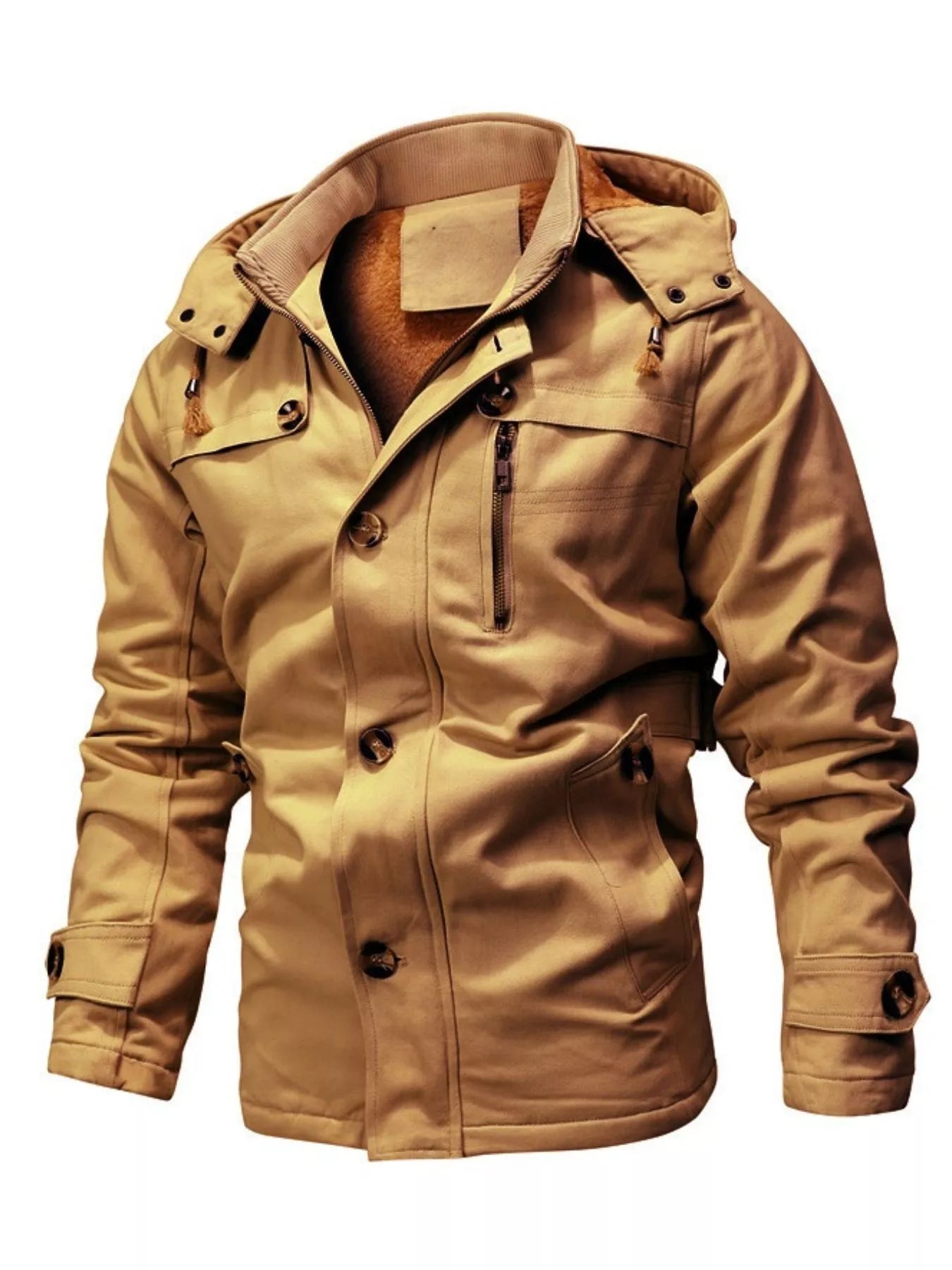 Men's Plus Size Zip Up Lightweight Bomber Jacket designed for comfort and style at Lookzlike