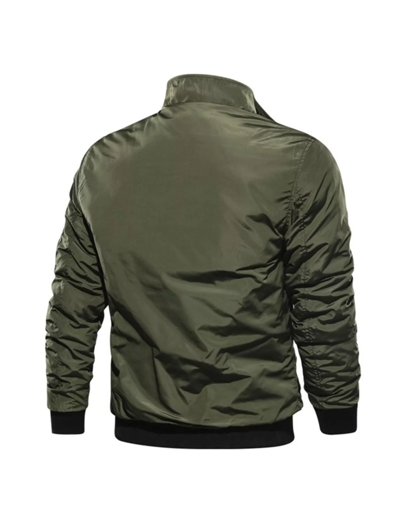 Men's Plus Size Zip Up Lightweight Bomber Jacket designed for comfort and style at Lookzlike