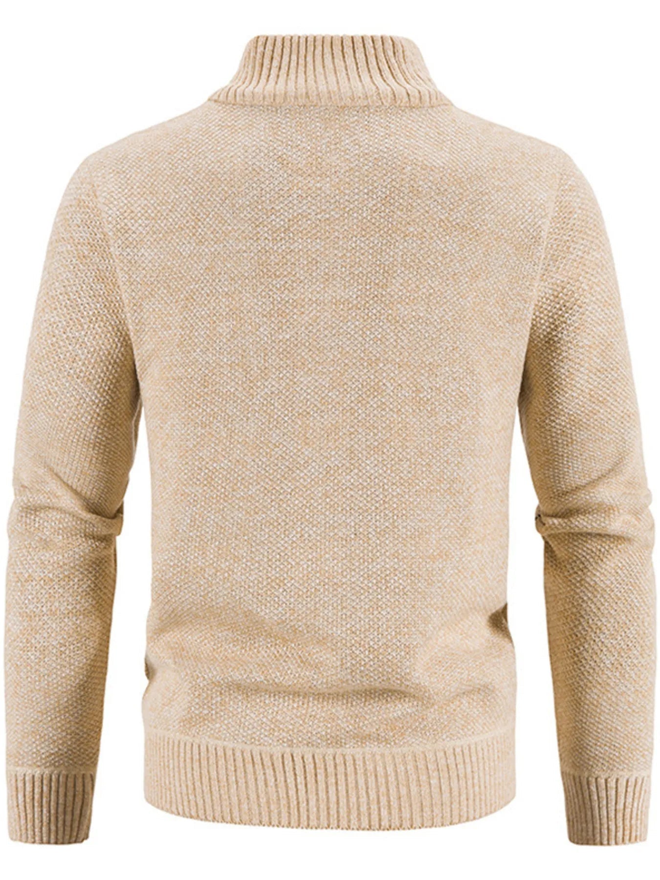 Men's Plus Size Zip - Up Long Sleeve Cardigan designed for comfort and style at Lookzlike