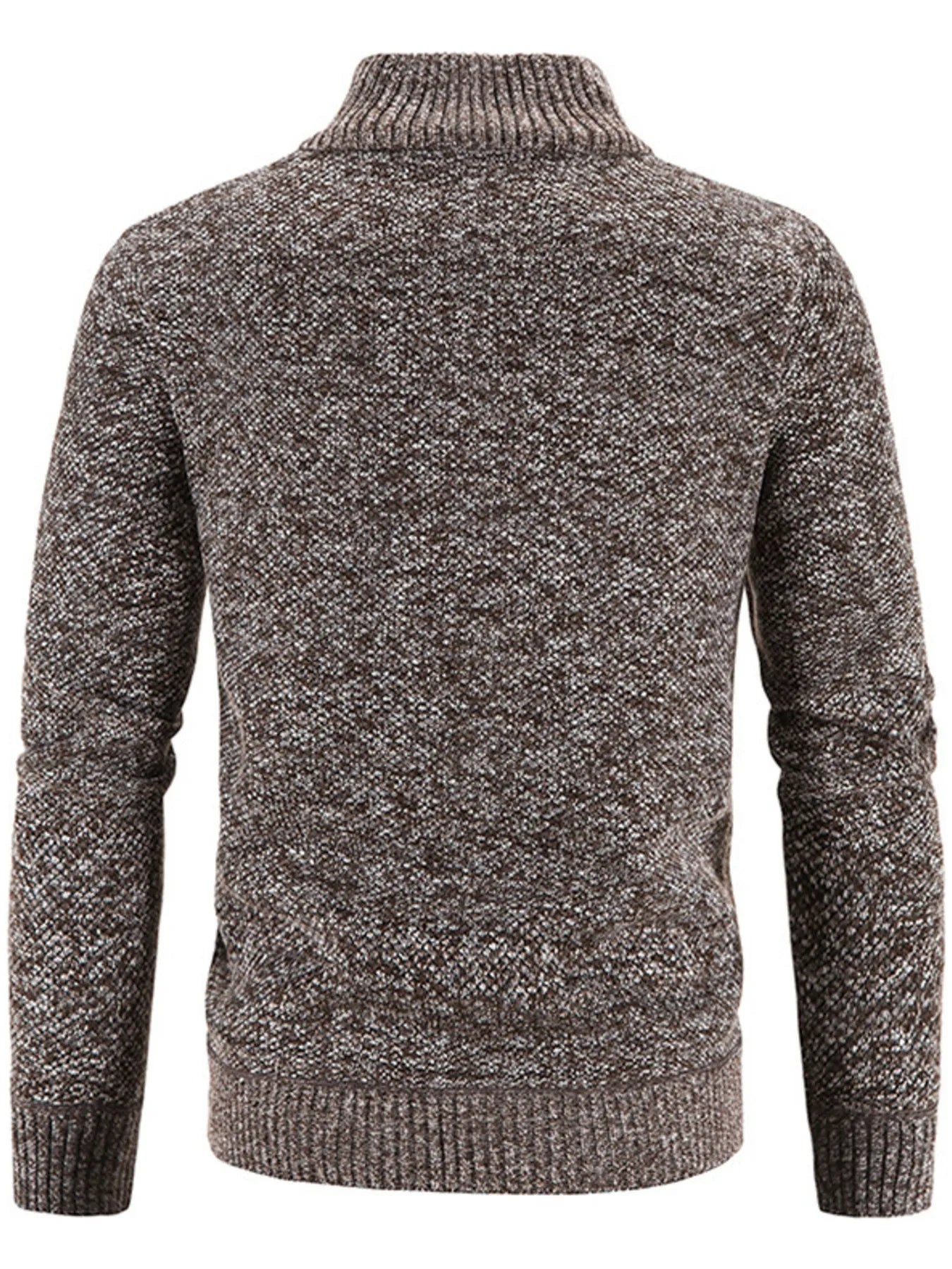 Men's Plus Size Zip - Up Long Sleeve Cardigan designed for comfort and style at Lookzlike