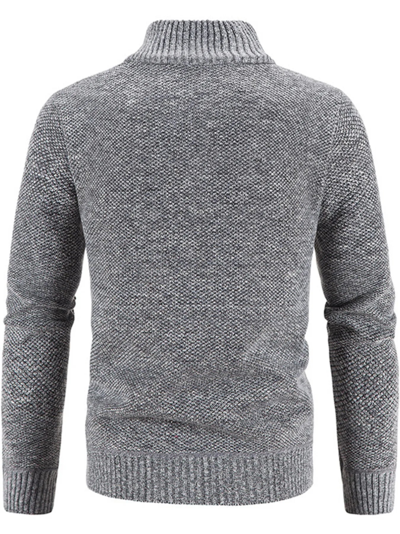 Men's Plus Size Zip - Up Long Sleeve Cardigan designed for comfort and style at Lookzlike