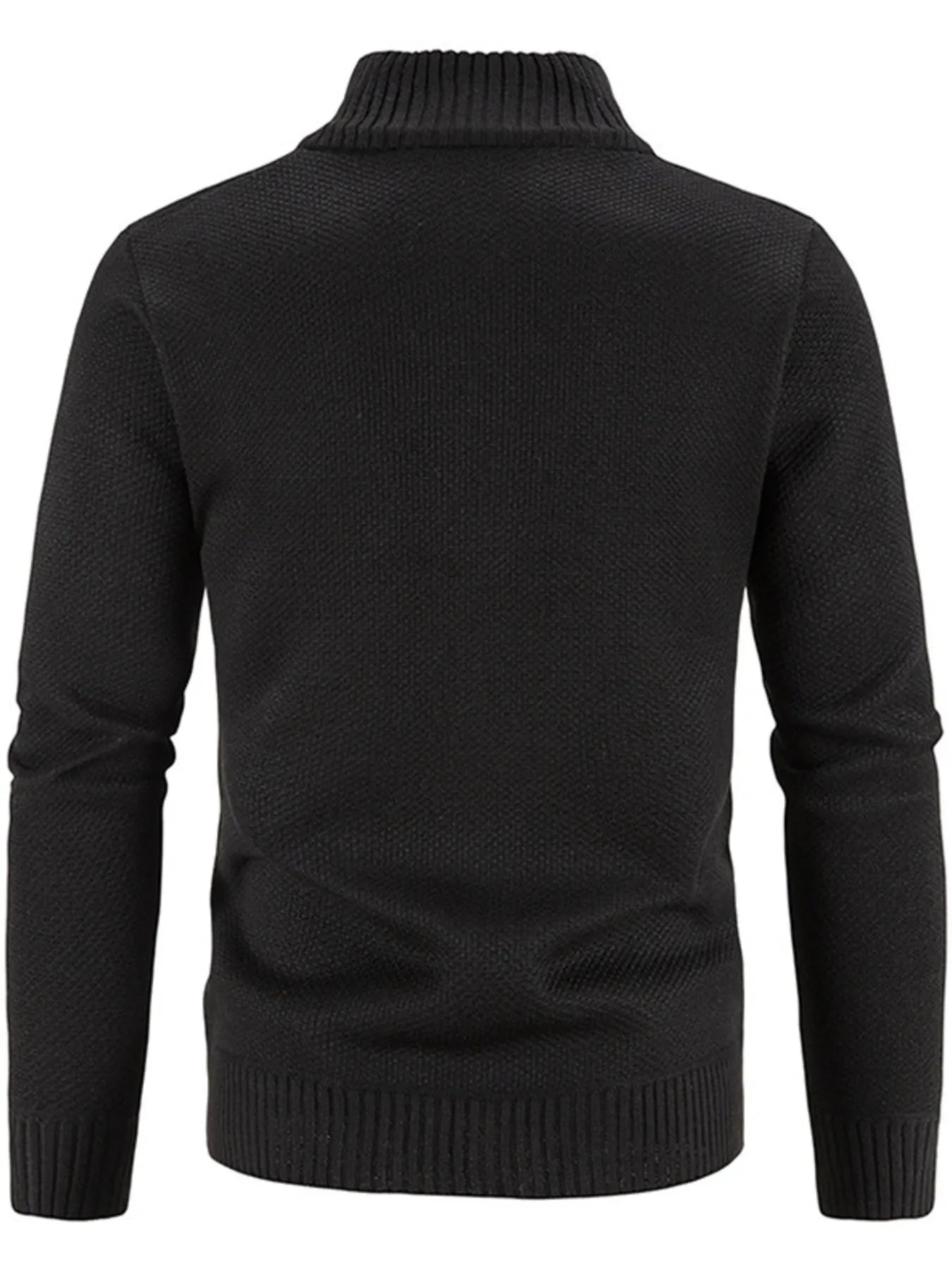 Men's Plus Size Zip - Up Long Sleeve Cardigan designed for comfort and style at Lookzlike