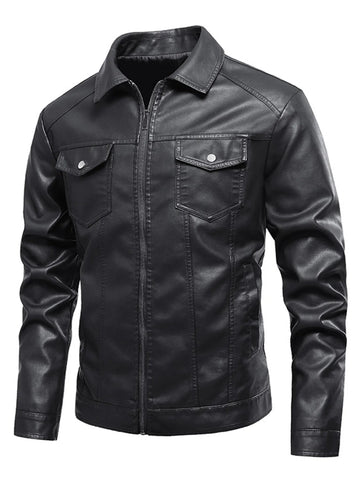 Men's Plus Size Zip Up Long Sleeve Jacket designed for comfort and style at Lookzlike