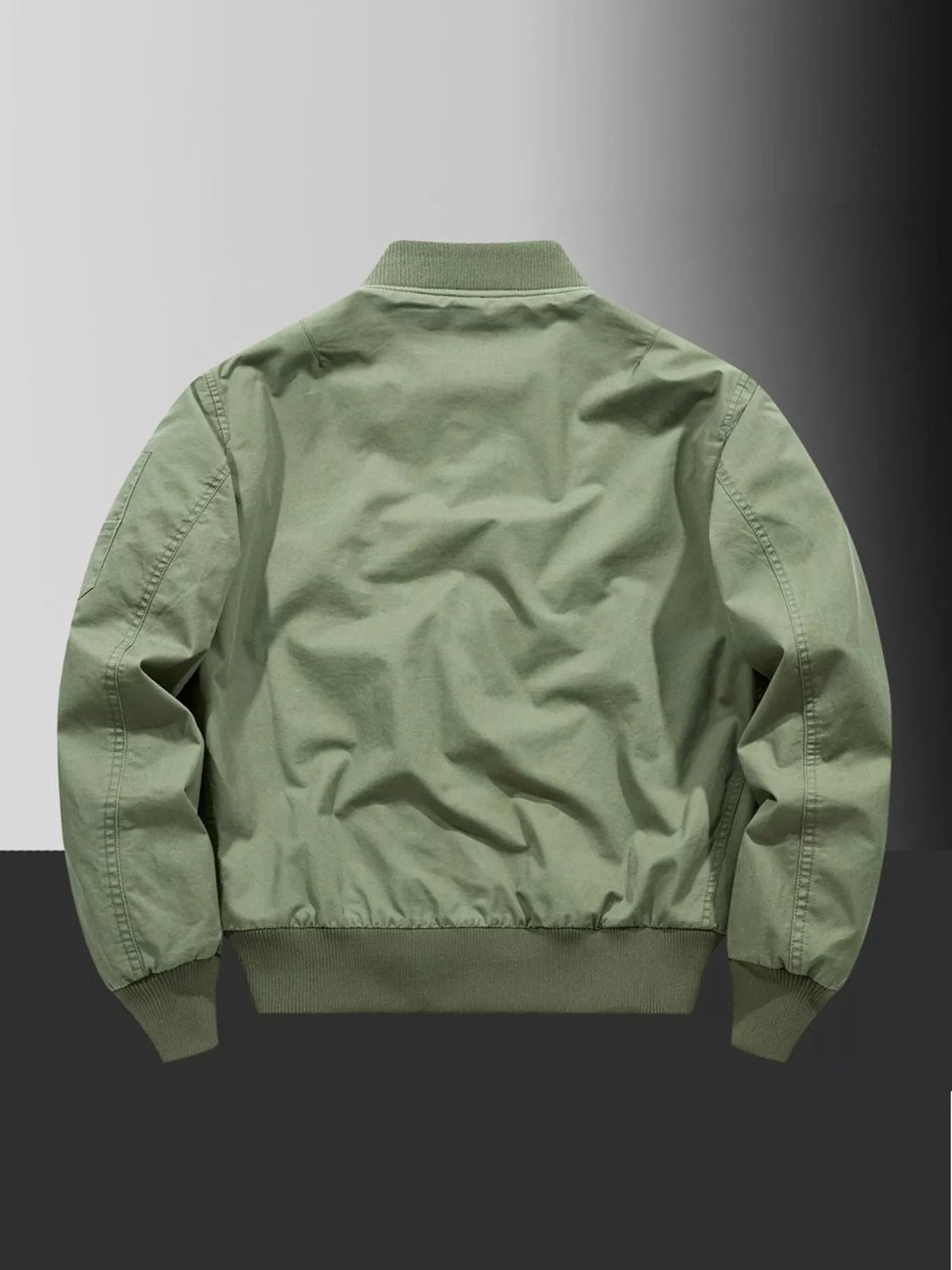 Men's Plus Size Zip Up Long Sleeve Jacket designed for comfort and style at Lookzlike