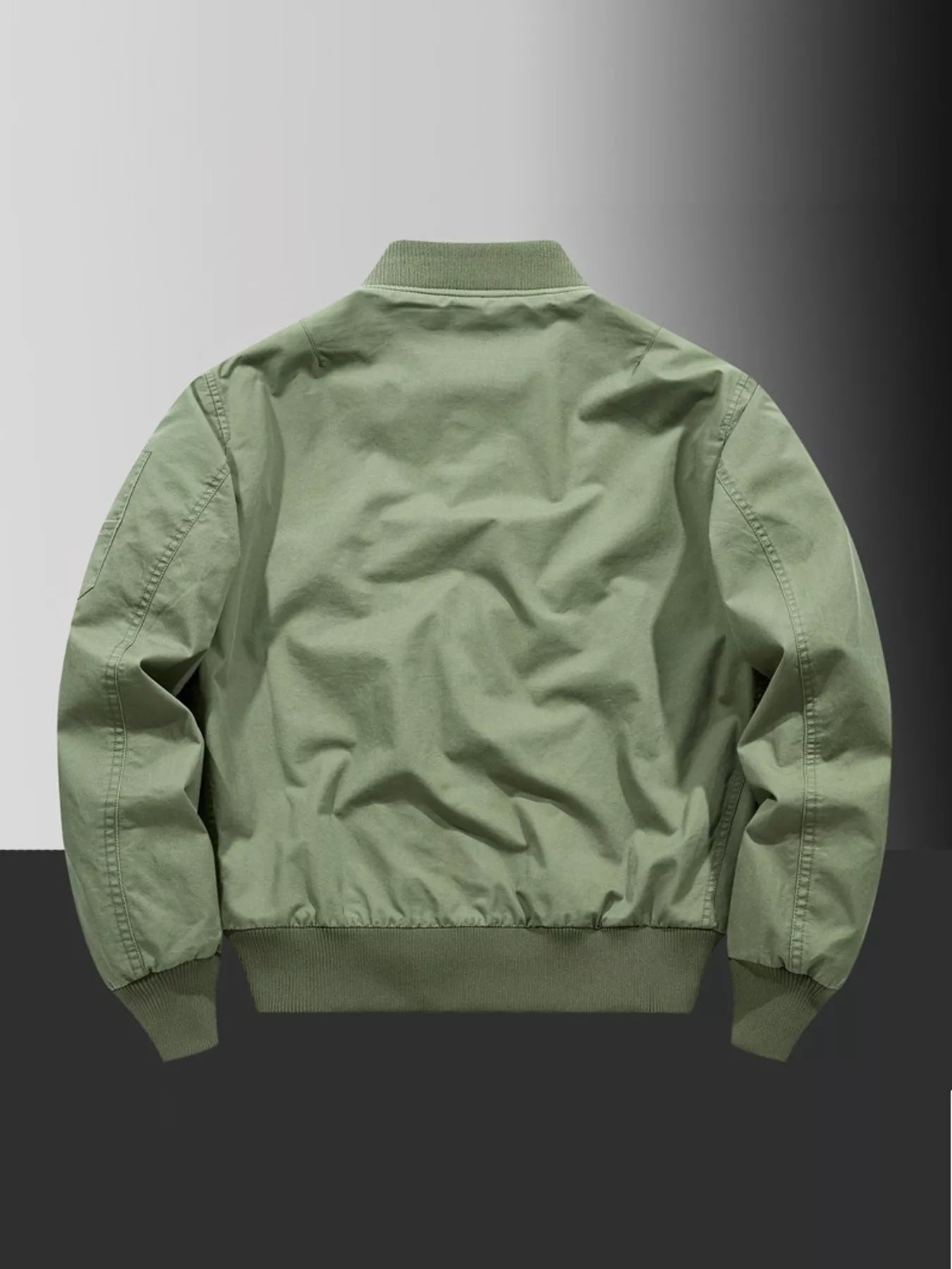 Men's Plus Size Zip Up Long Sleeve Jacket designed for comfort and style at Lookzlike