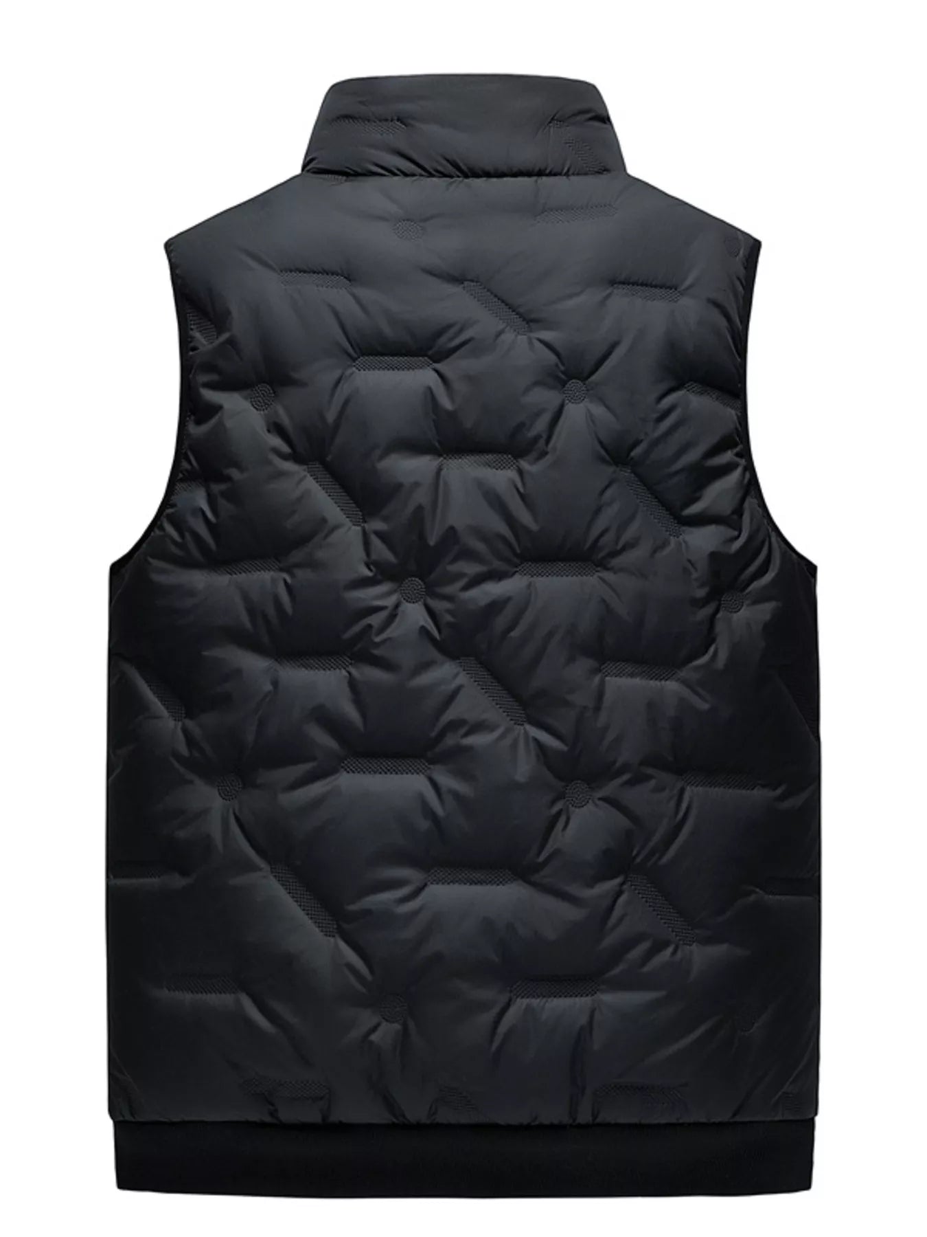 Men's Plus Size Zip Up Padded Quilted Vest designed for comfort and style at Lookzlike