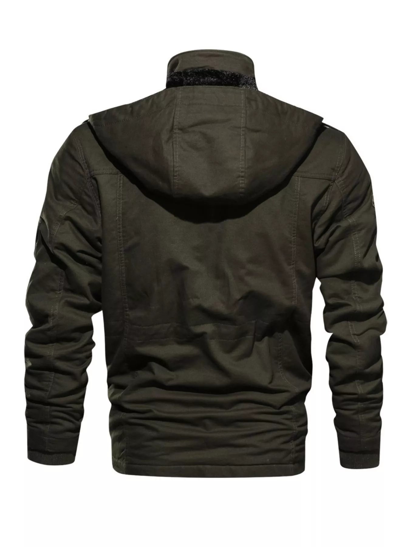 Men's Plus Size Zip Up Warm Winter Coat designed for comfort and style at Lookzlike