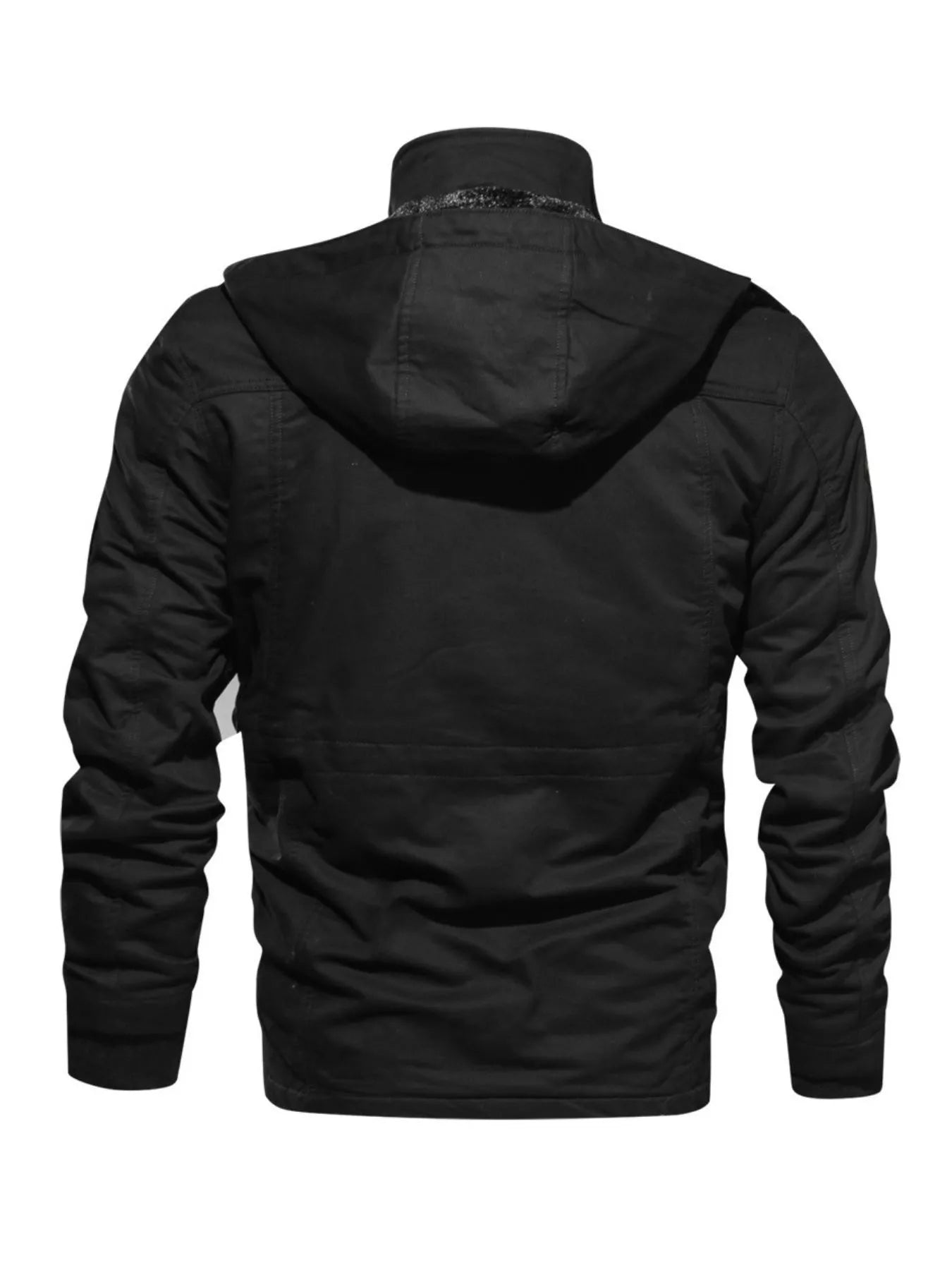 Men's Plus Size Zip Up Warm Winter Coat designed for comfort and style at Lookzlike