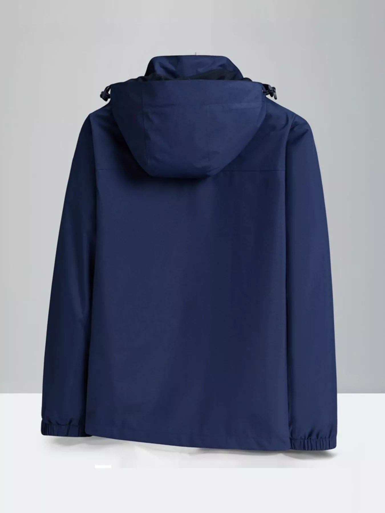 Men's Plus Size Zip Up Waterproof Hooded Jacket designed for comfort and style at Lookzlike