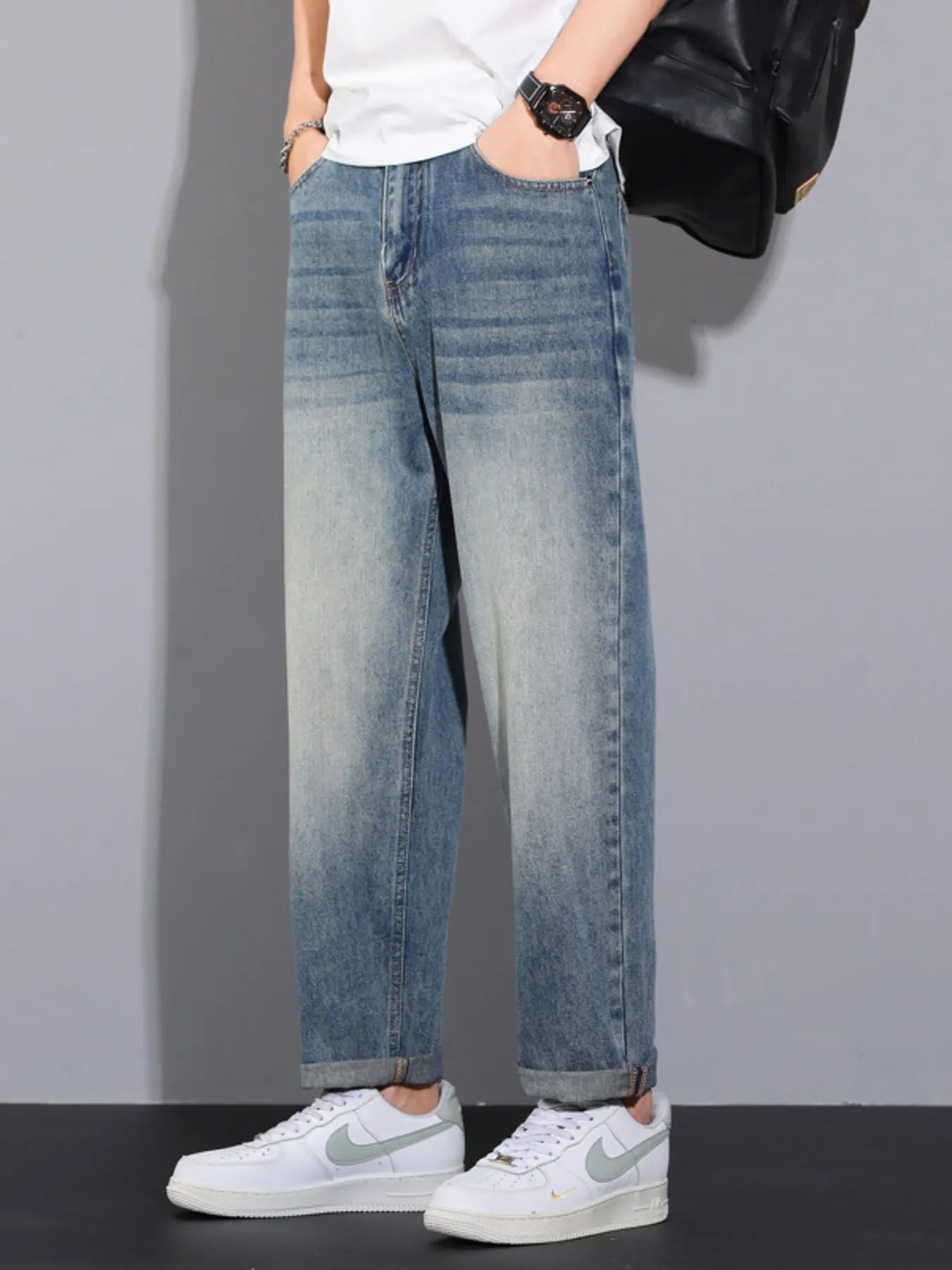 Men's Relaxed Fit Jeans designed for comfort and style at Lookzlike