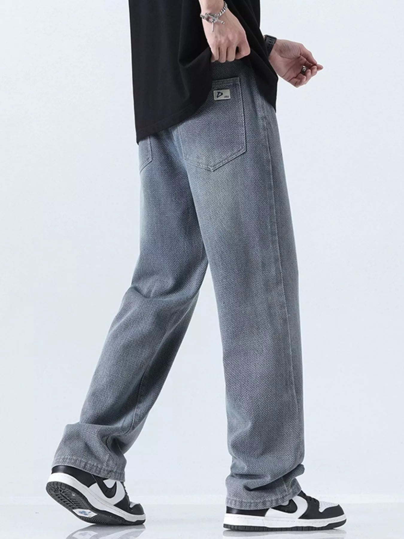 Men's Relaxed Fit Straight Leg Jeans designed for comfort and style at Lookzlike