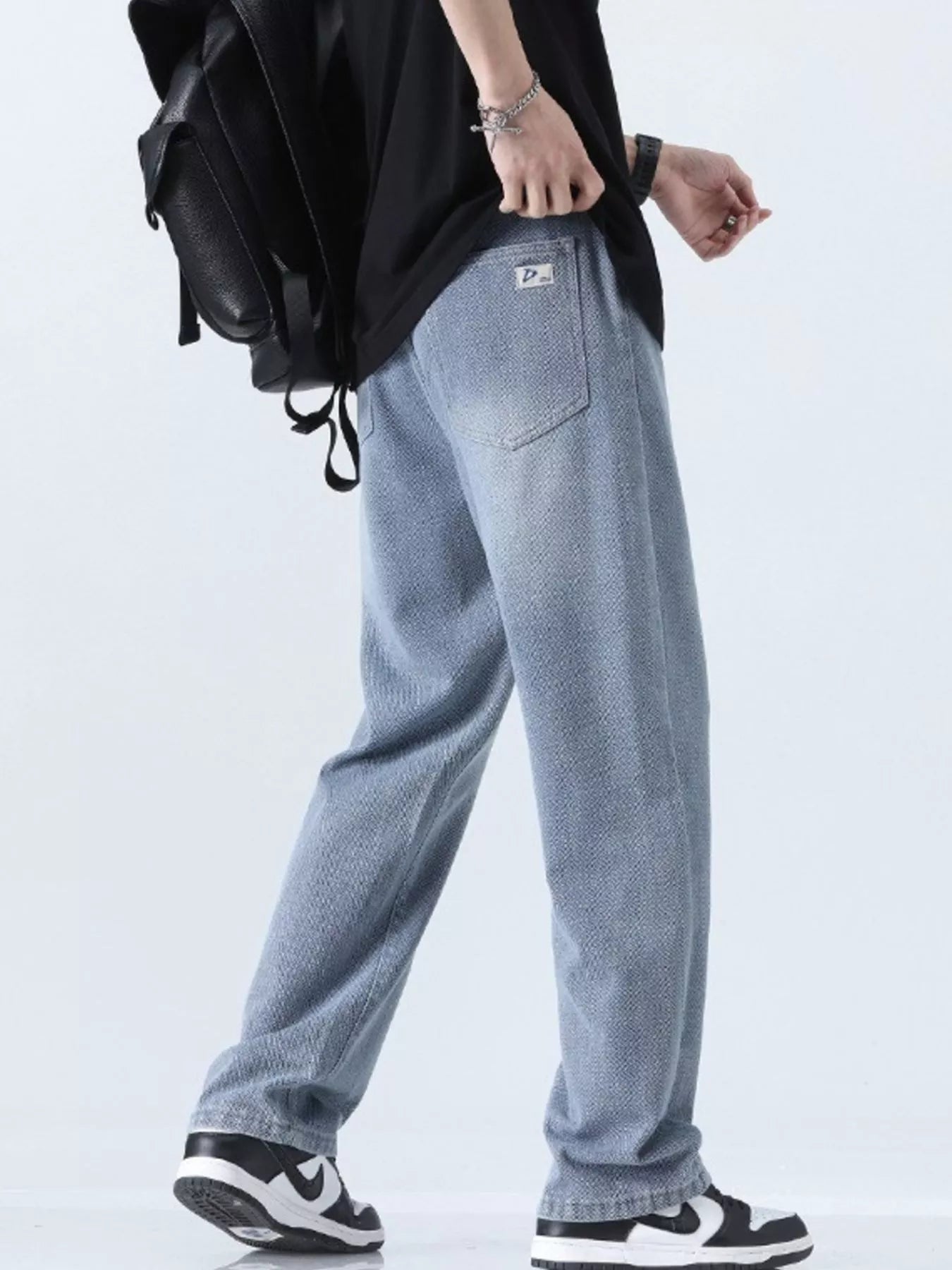 Men's Relaxed Fit Straight Leg Jeans designed for comfort and style at Lookzlike