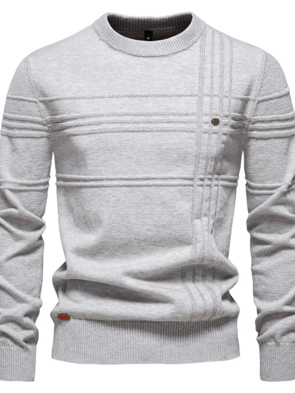 Men's Round Neck Striped Sweater designed for comfort and style at Lookzlike