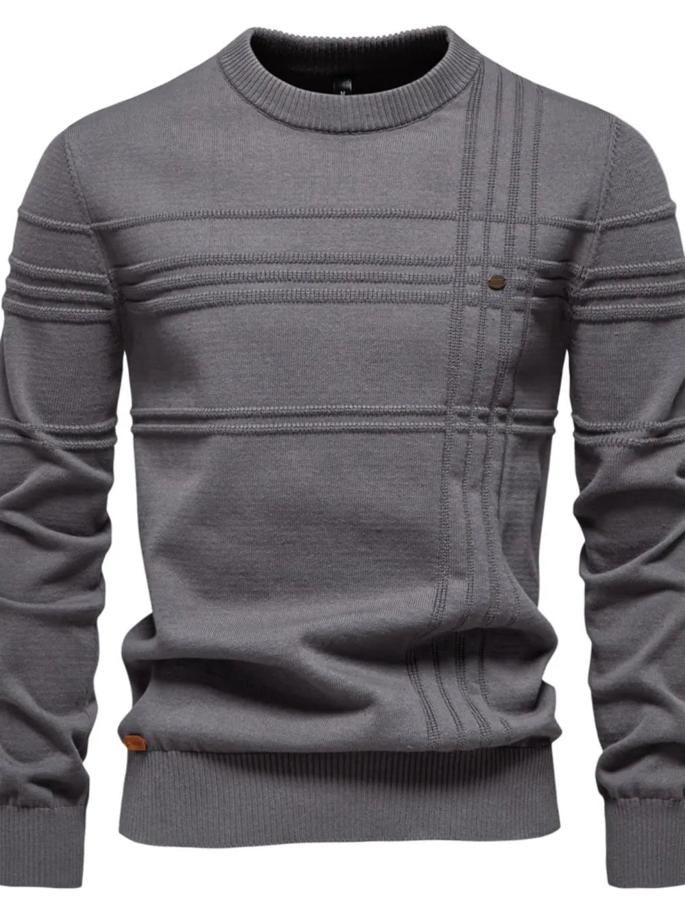 Men's Round Neck Striped Sweater designed for comfort and style at Lookzlike