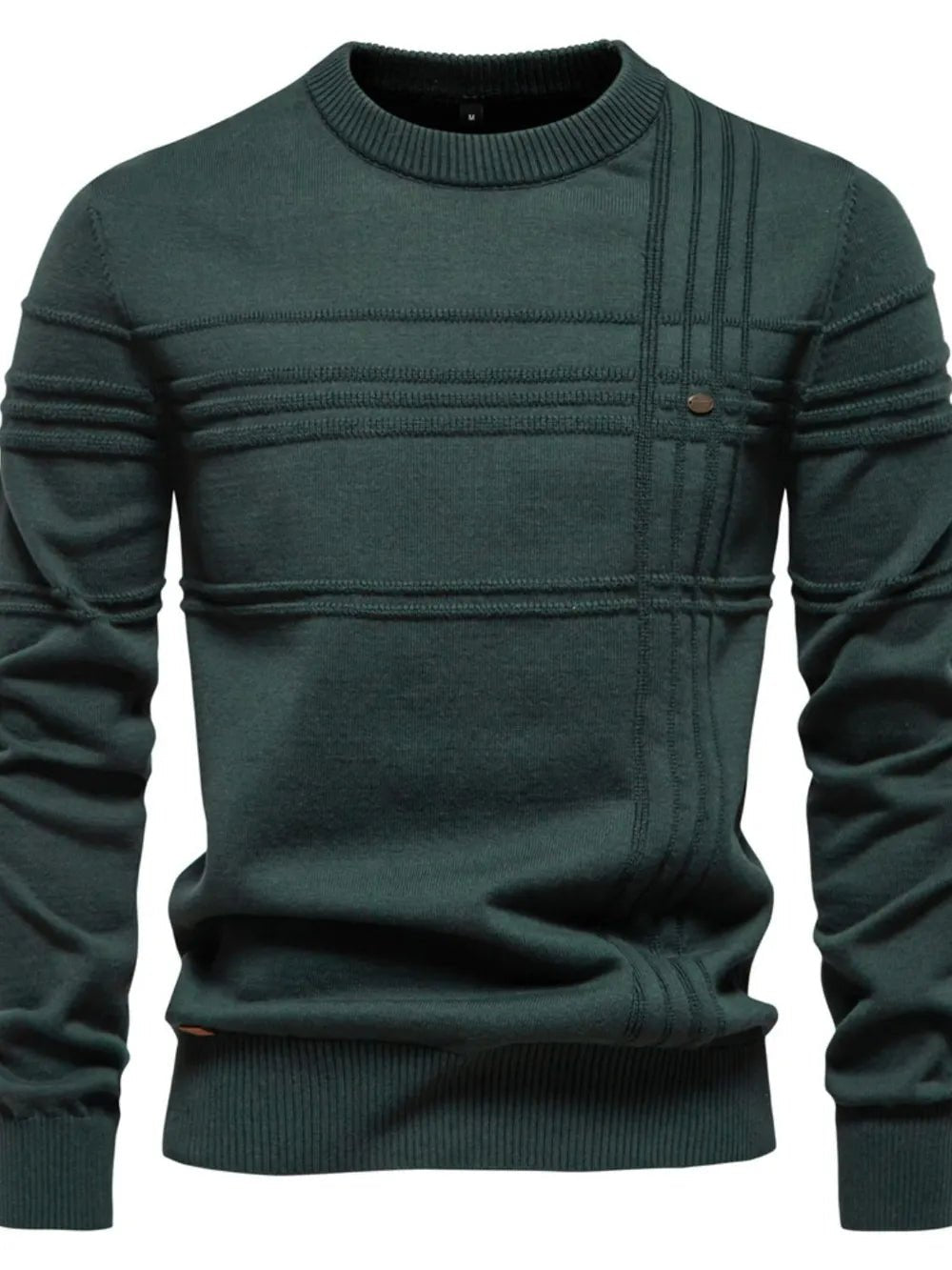 Men's Round Neck Striped Sweater designed for comfort and style at Lookzlike