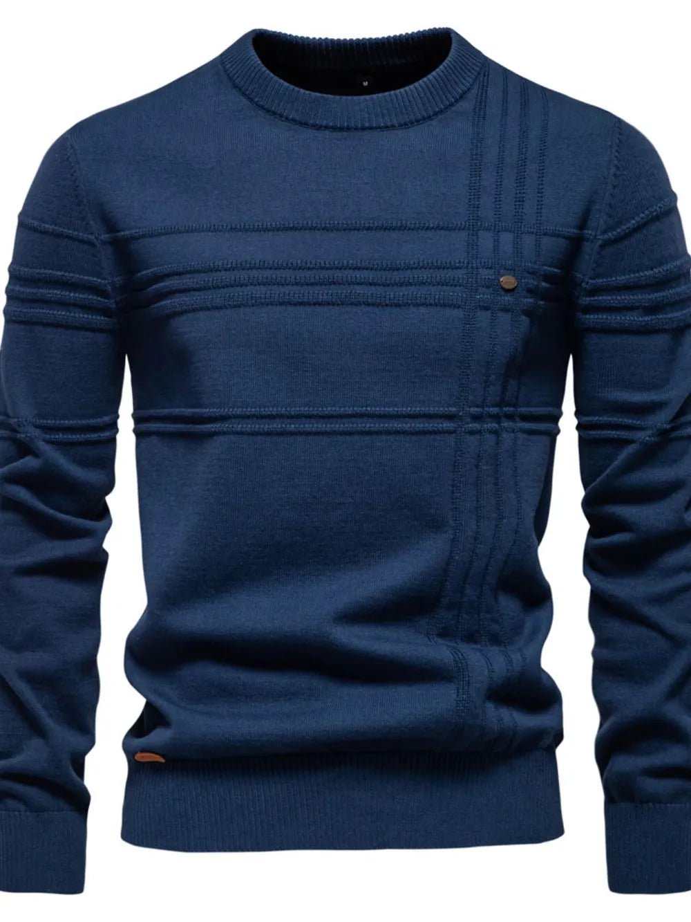 Men's Round Neck Striped Sweater designed for comfort and style at Lookzlike