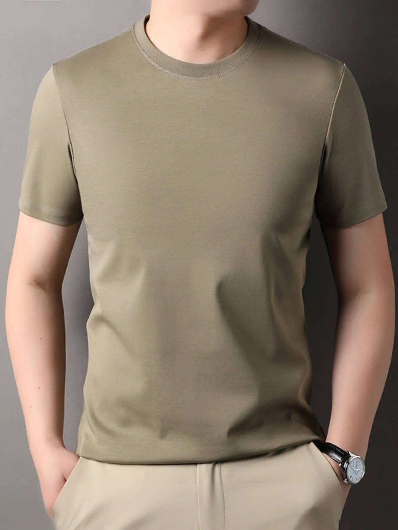 Men's Short Sleeve Crew Neck T-Shirt designed for comfort and style at Lookzlike