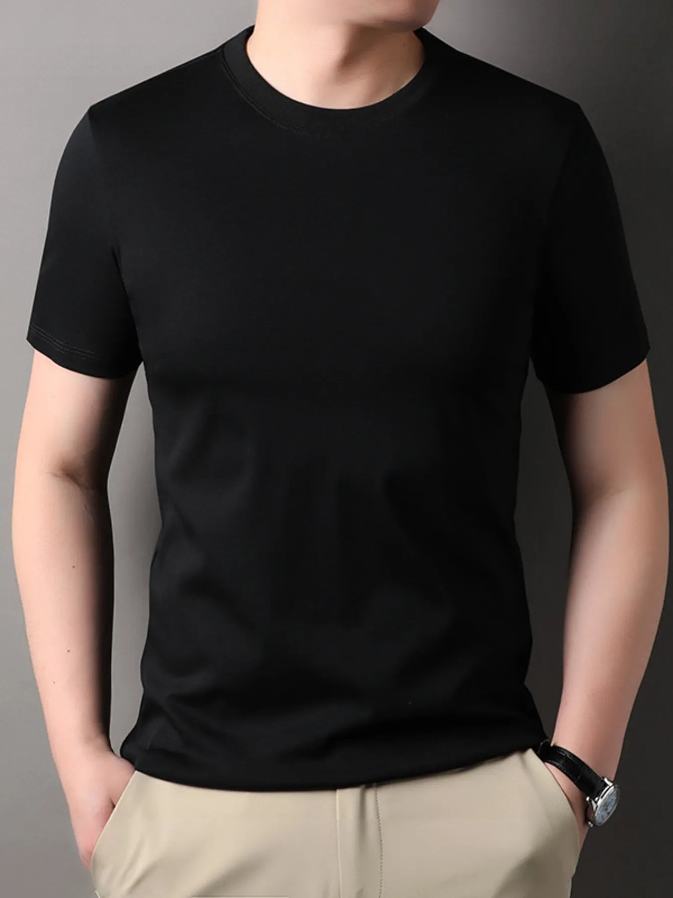 Men's Short Sleeve Crew Neck T-Shirt designed for comfort and style at Lookzlike