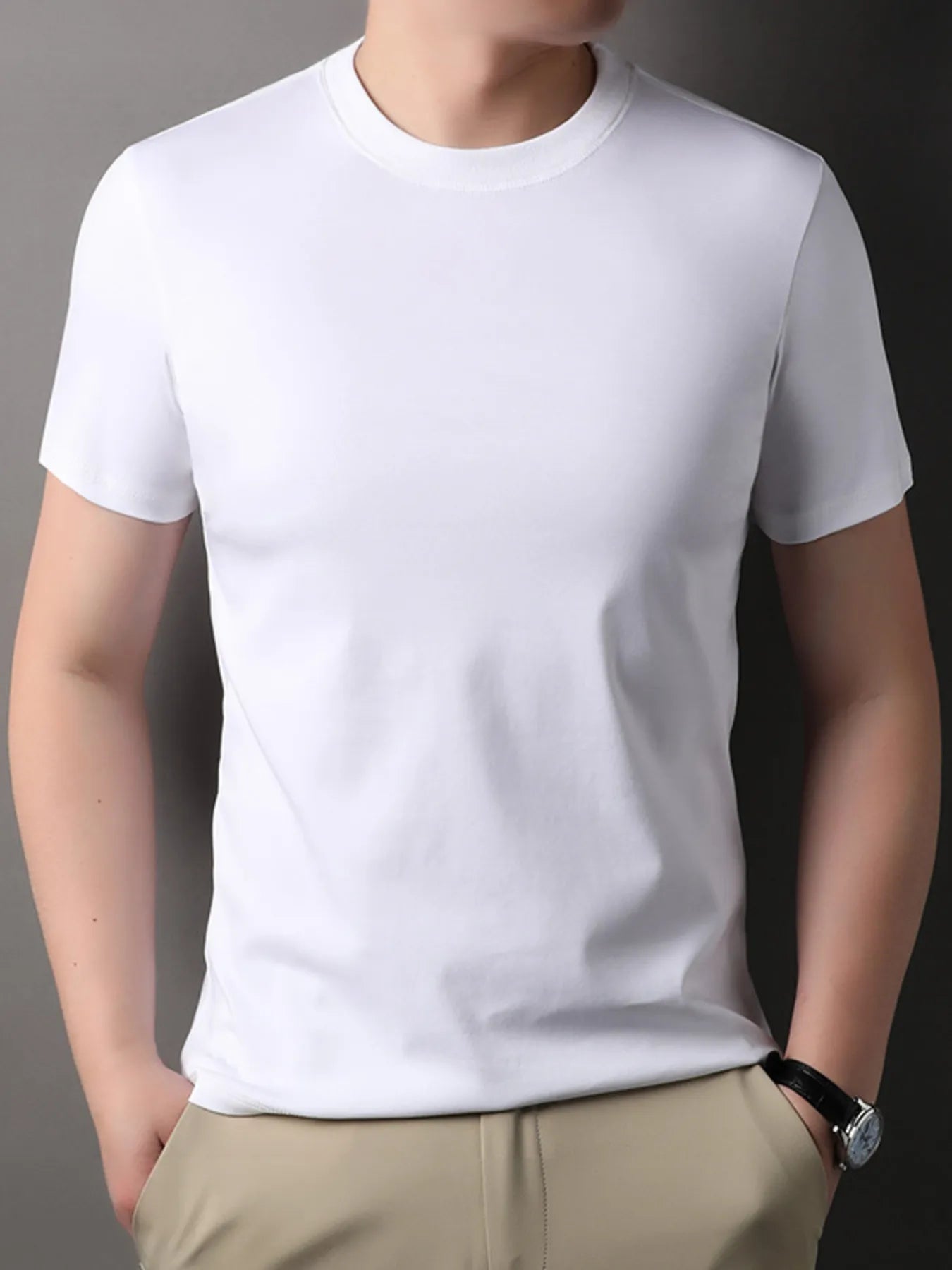 Men's Short Sleeve Crew Neck T-Shirt designed for comfort and style at Lookzlike