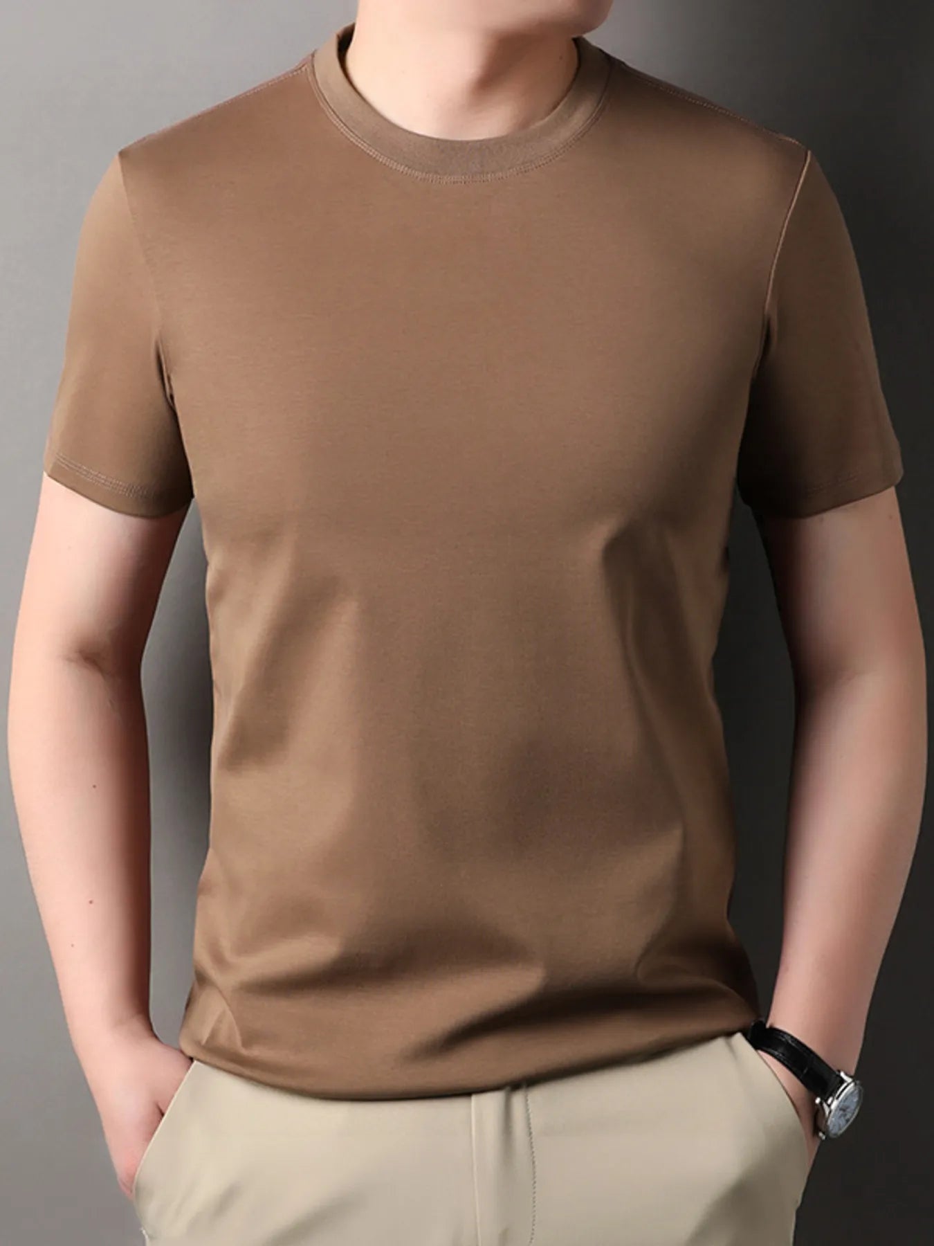Men's Short Sleeve Crew Neck T-Shirt designed for comfort and style at Lookzlike