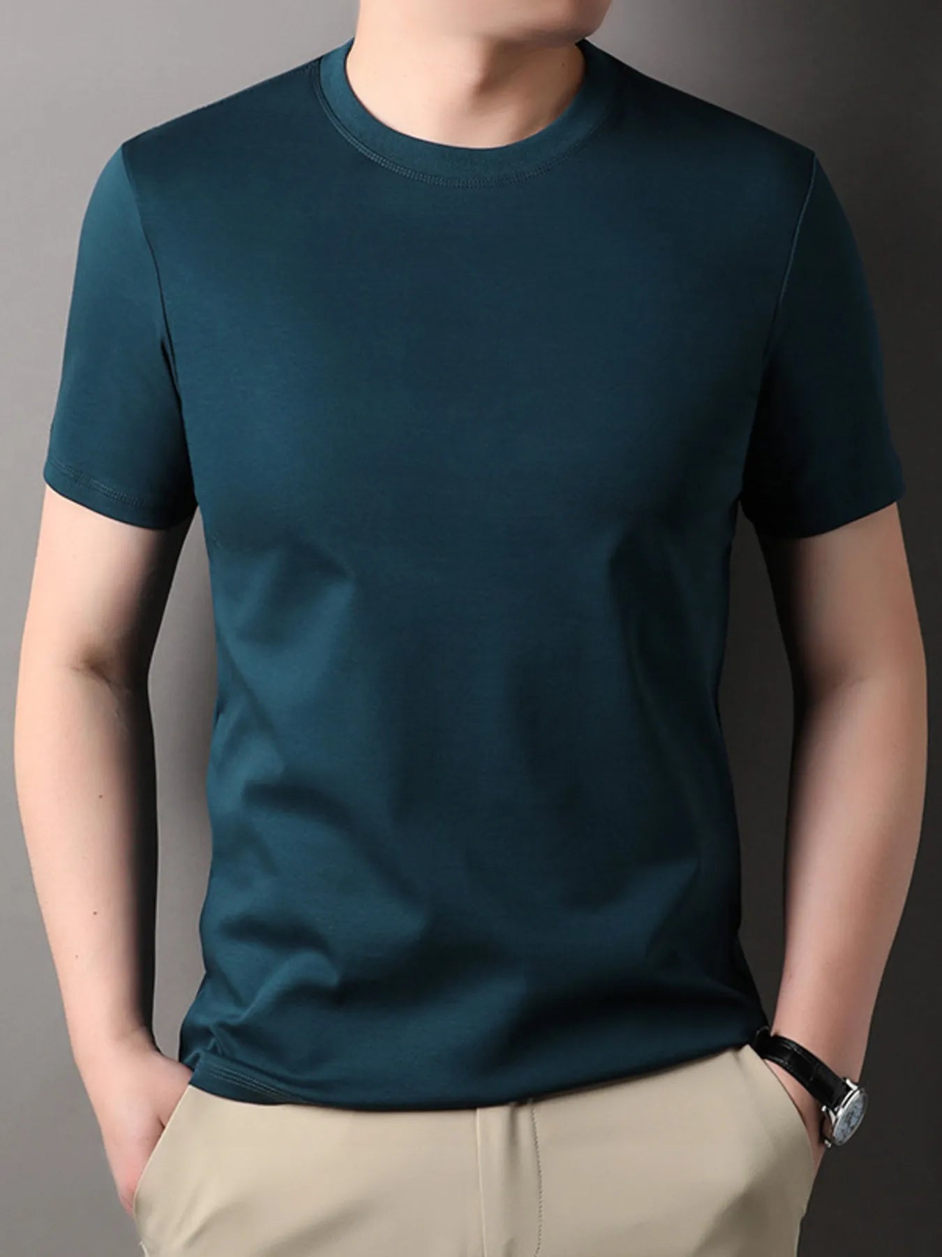 Men's Short Sleeve Crew Neck T-Shirt designed for comfort and style at Lookzlike