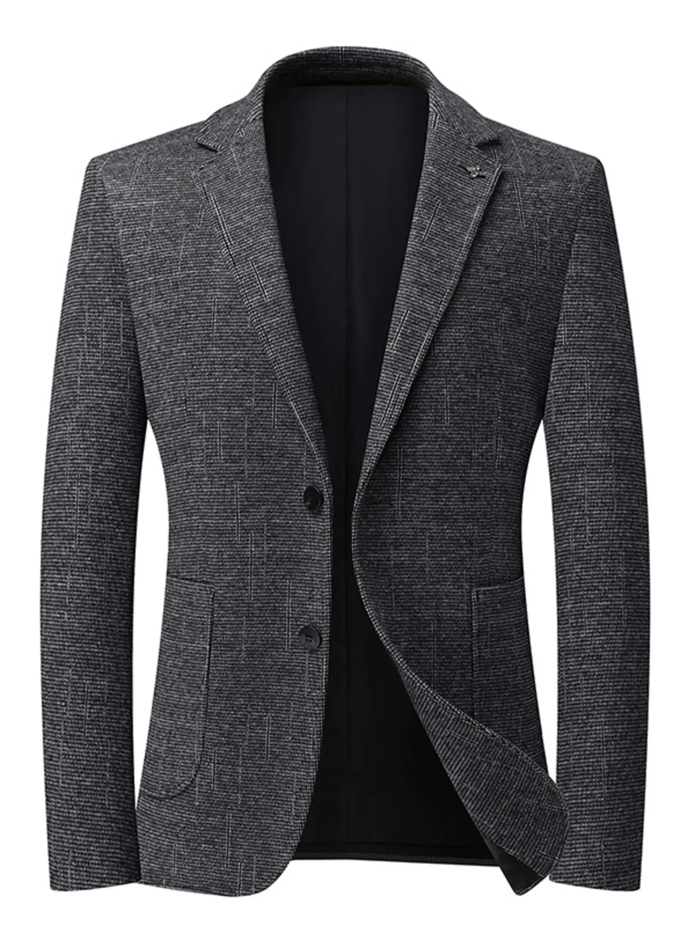 Men's Single - Breasted Tweed Blazer designed for comfort and style at Lookzlike