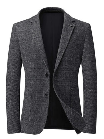 Men's Single - Breasted Tweed Blazer designed for comfort and style at Lookzlike