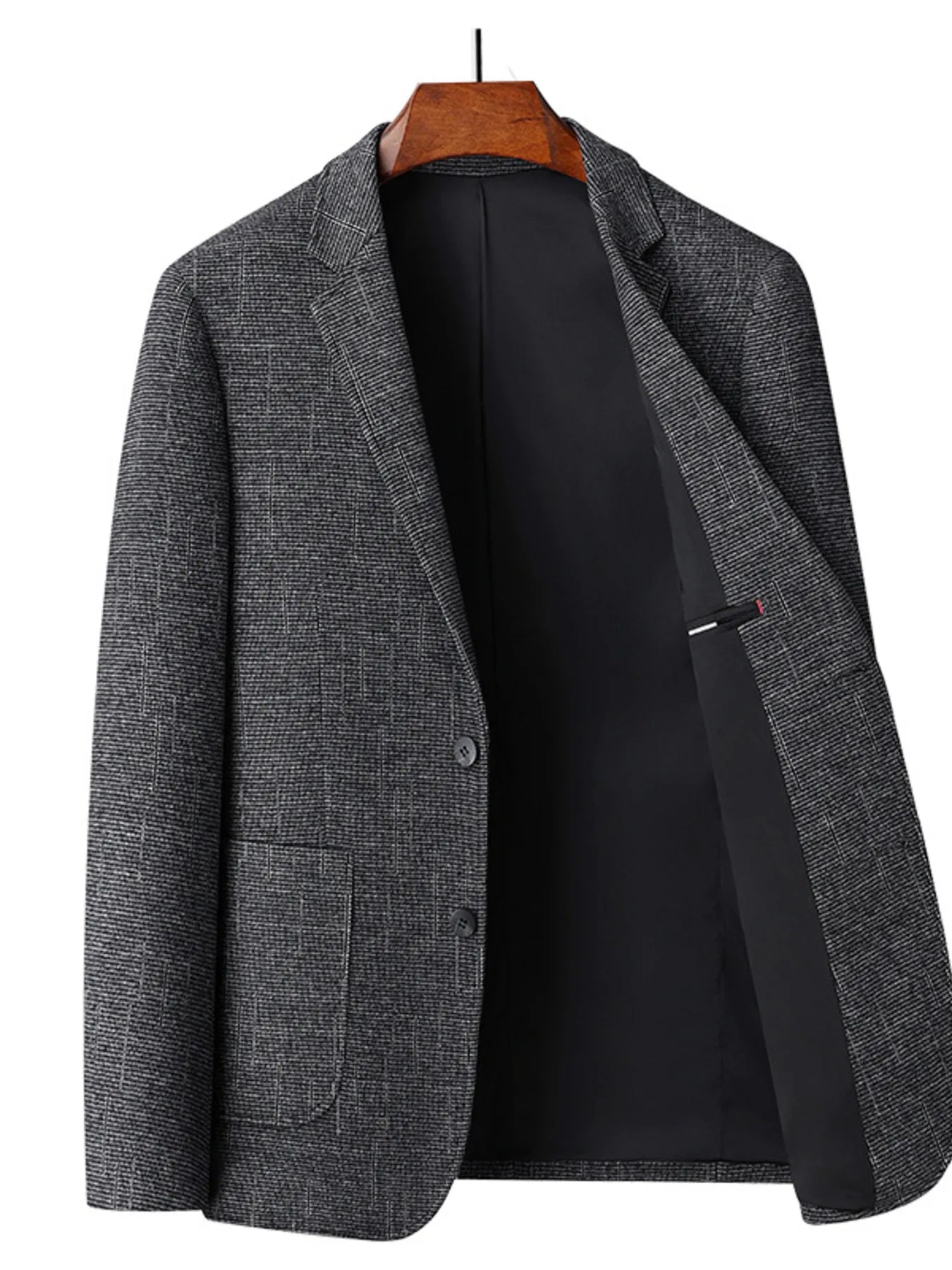 Men's Single - Breasted Tweed Blazer designed for comfort and style at Lookzlike