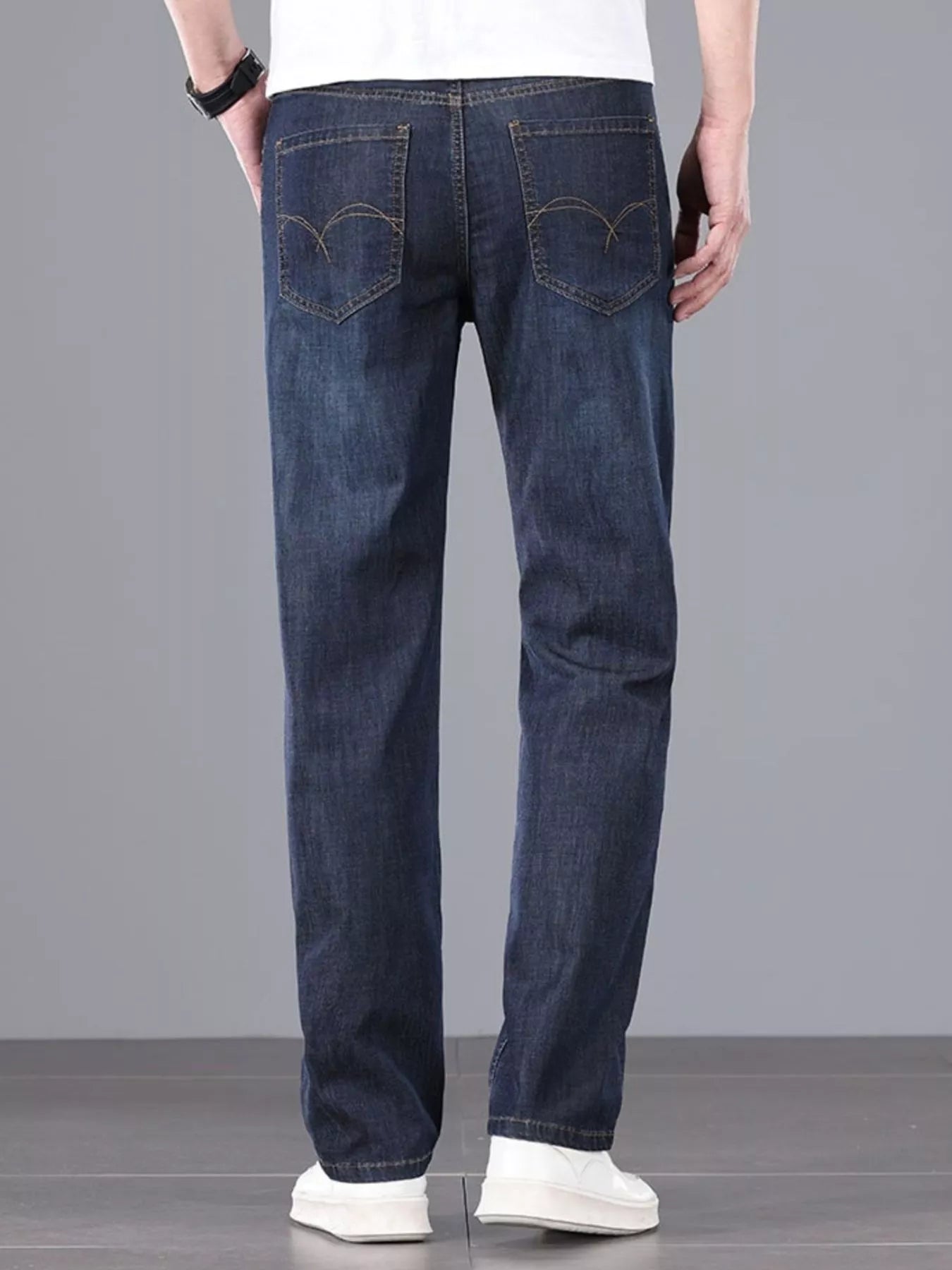 Men's Straight Fit Wash Jeans designed for comfort and style at Lookzlike