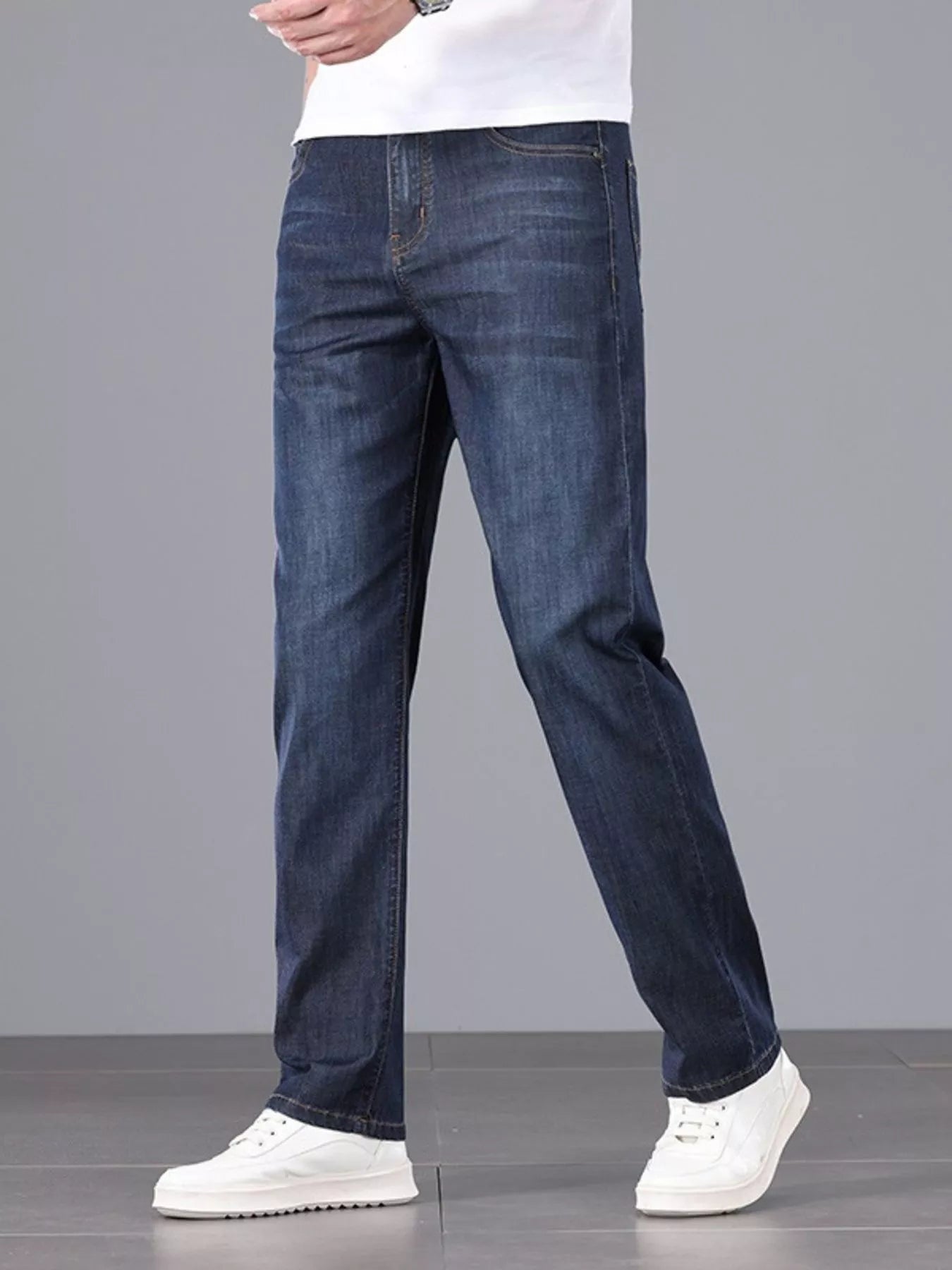 Men's Straight Fit Wash Jeans designed for comfort and style at Lookzlike
