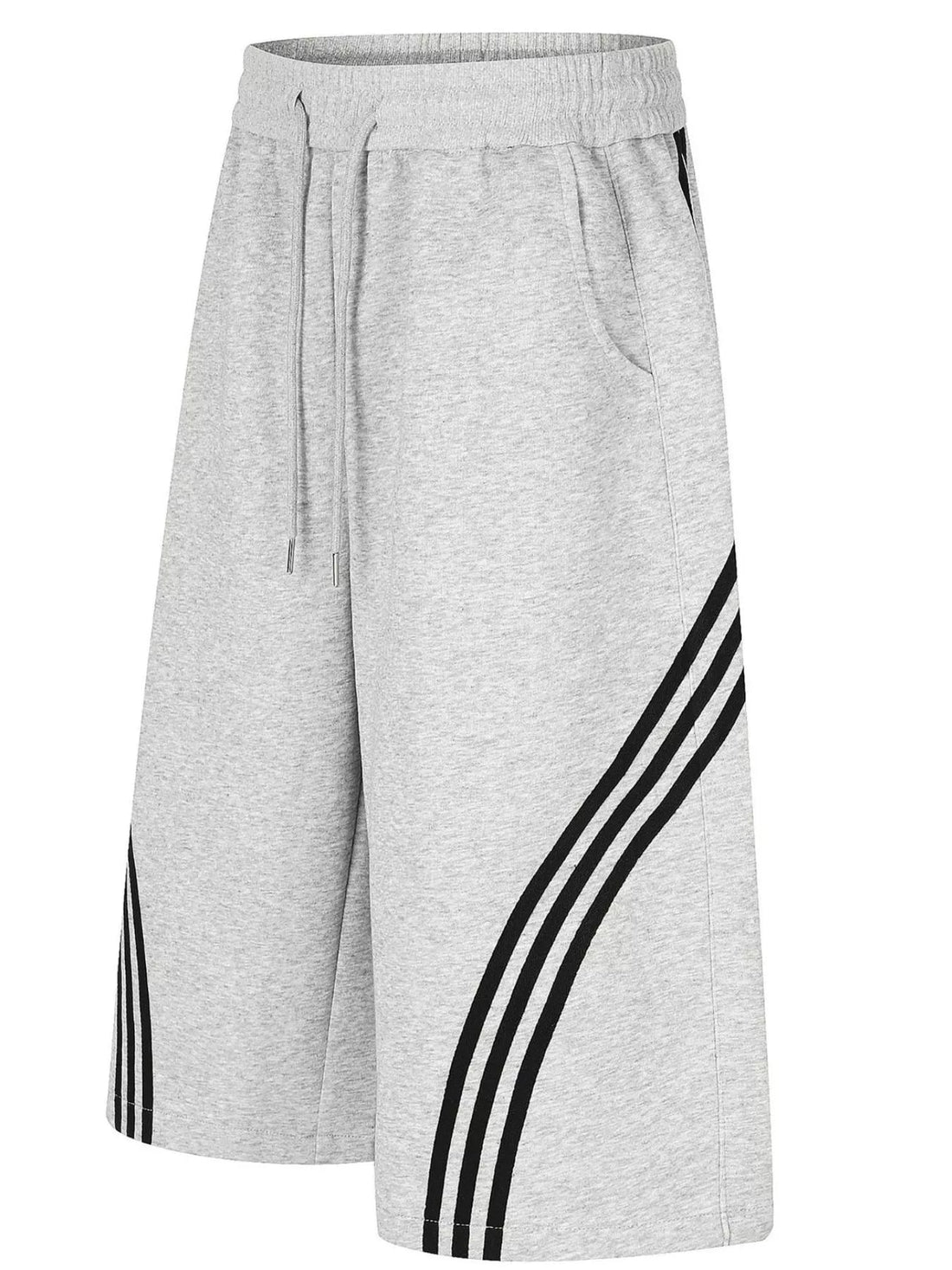 Men's Striped Wide-Leg Cropped Pants designed for comfort and style at Lookzlike