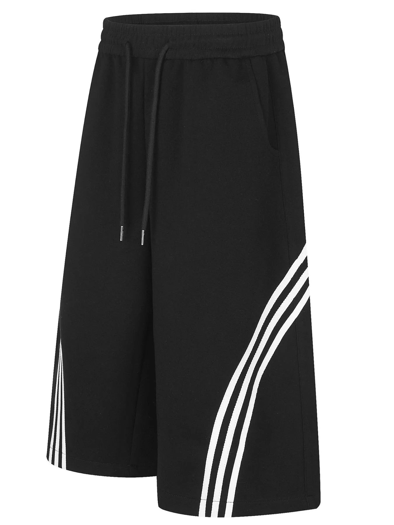 Men's Striped Wide-Leg Cropped Pants designed for comfort and style at Lookzlike