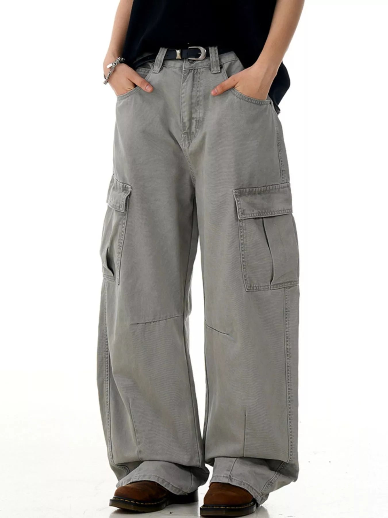 Men's Vintage Wide Leg Cargo Pants designed for comfort and style at Lookzlike