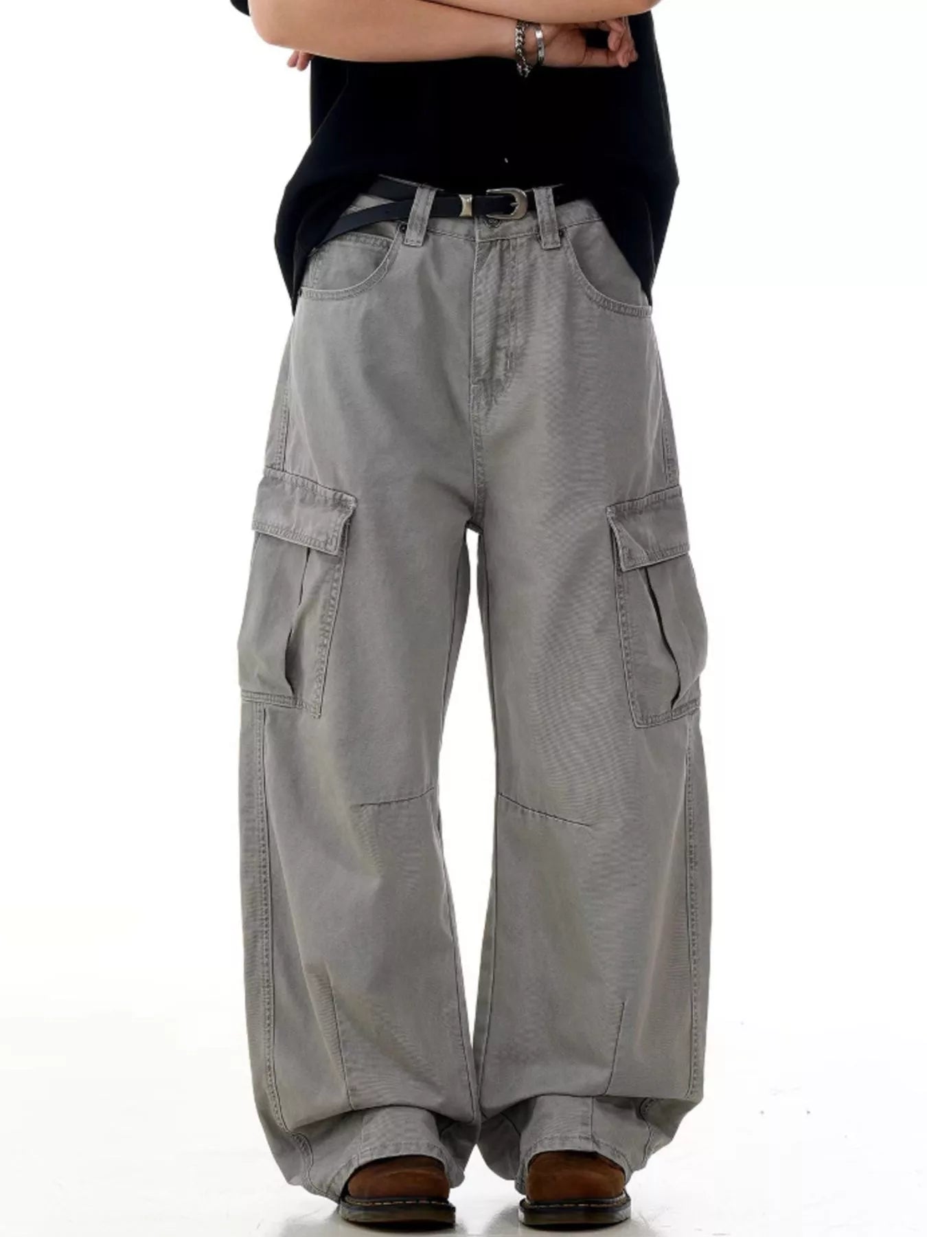 Men's Vintage Wide Leg Cargo Pants designed for comfort and style at Lookzlike