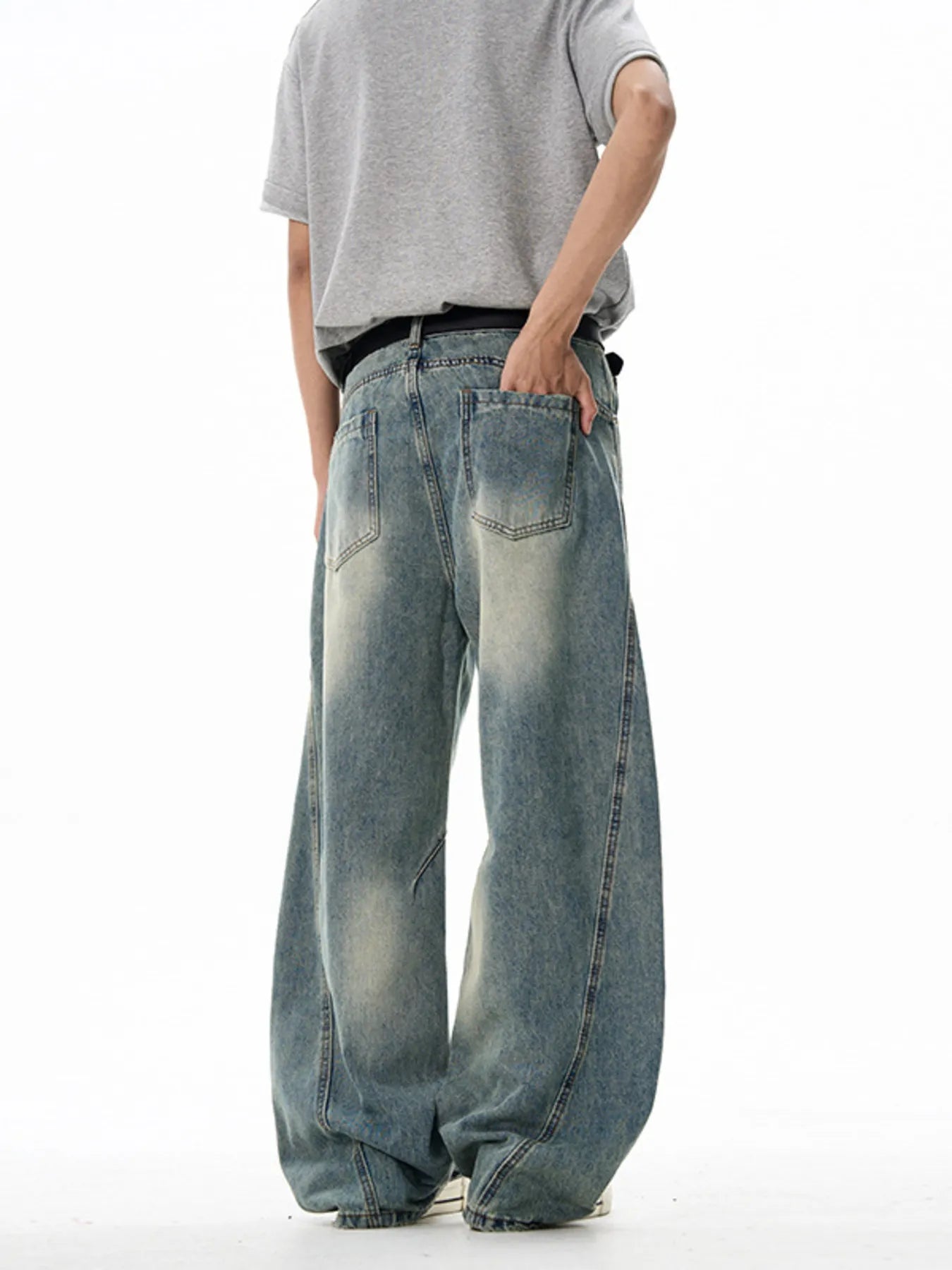 Men's Vintage Wide Leg Jeans designed for comfort and style at Lookzlike