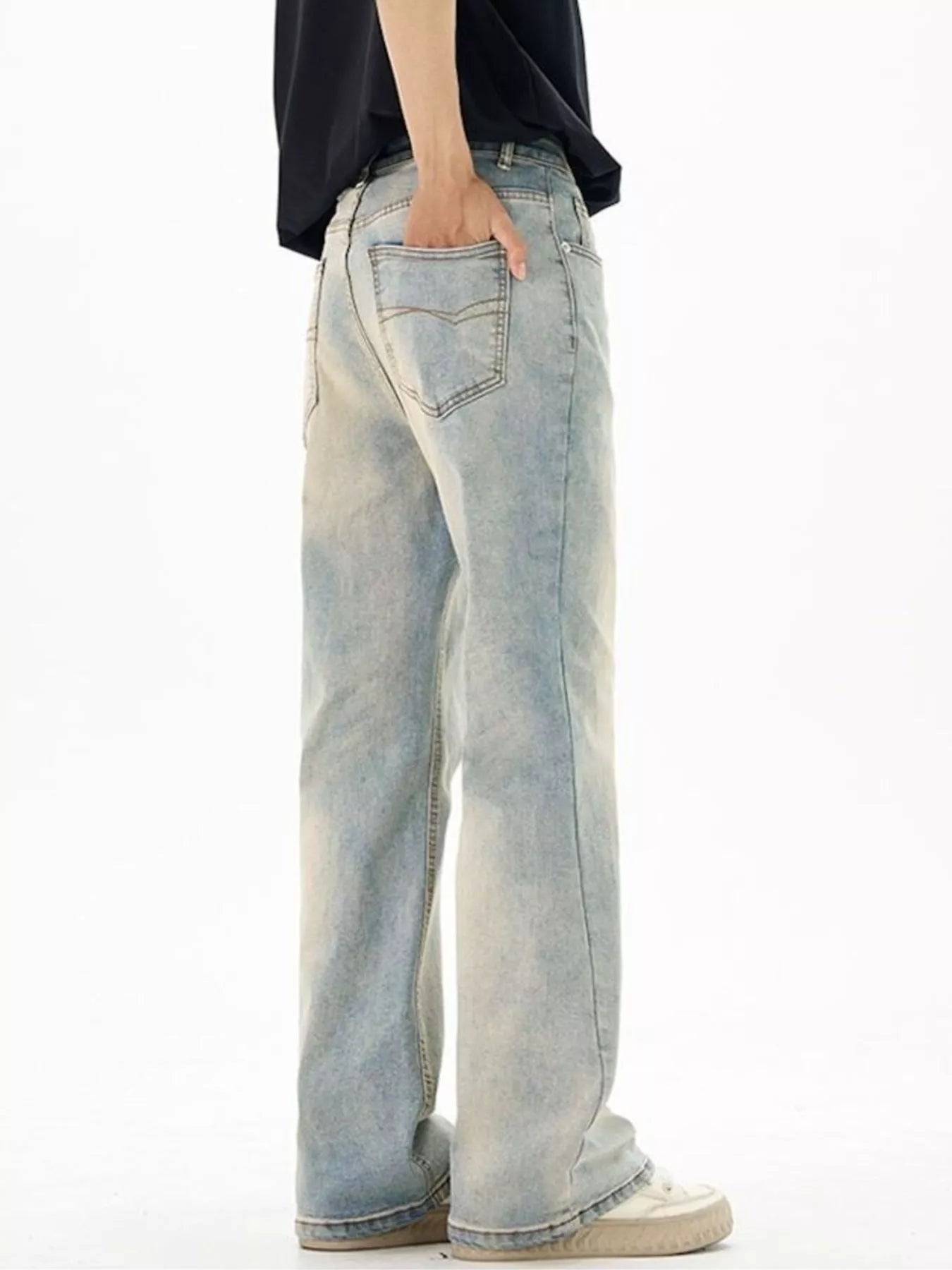 Men's Wash Flare Jeans designed for comfort and style at Lookzlike