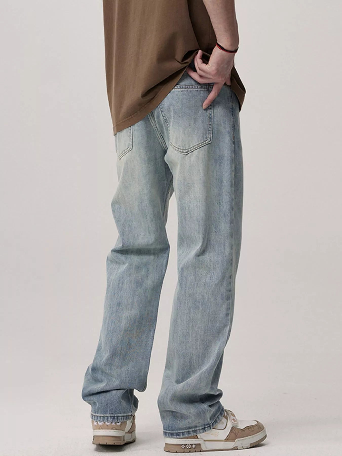 Men's Wash Loose Fit Jeans designed for comfort and style at Lookzlike