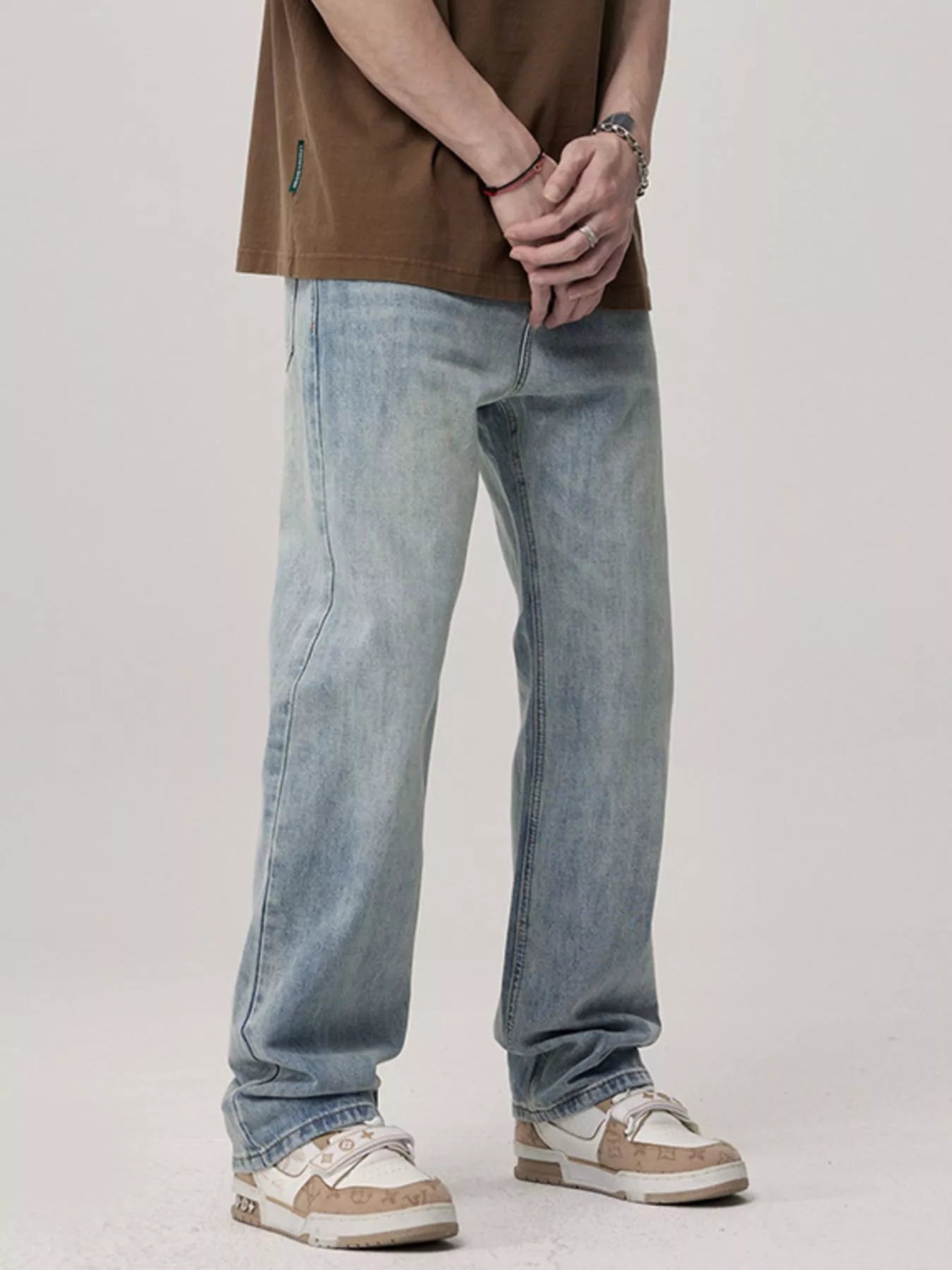 Men's Wash Loose Fit Jeans designed for comfort and style at Lookzlike