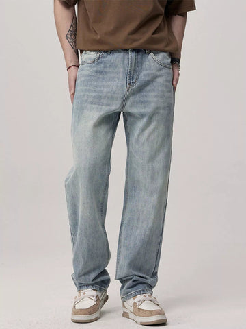 Men's Wash Loose Fit Jeans designed for comfort and style at Lookzlike