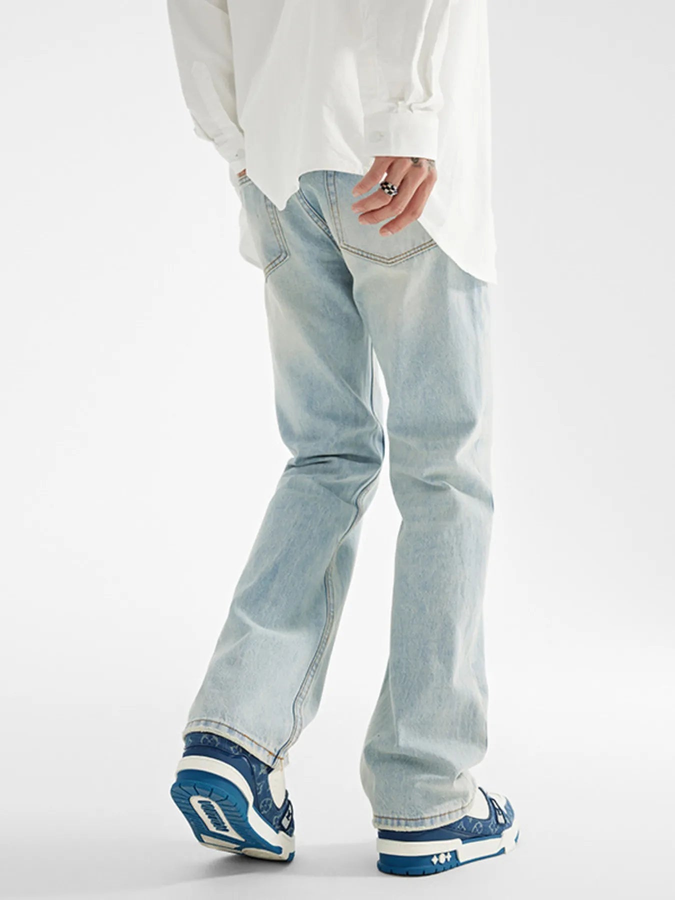 Men's Wash Loose Fit Jeans designed for comfort and style at Lookzlike