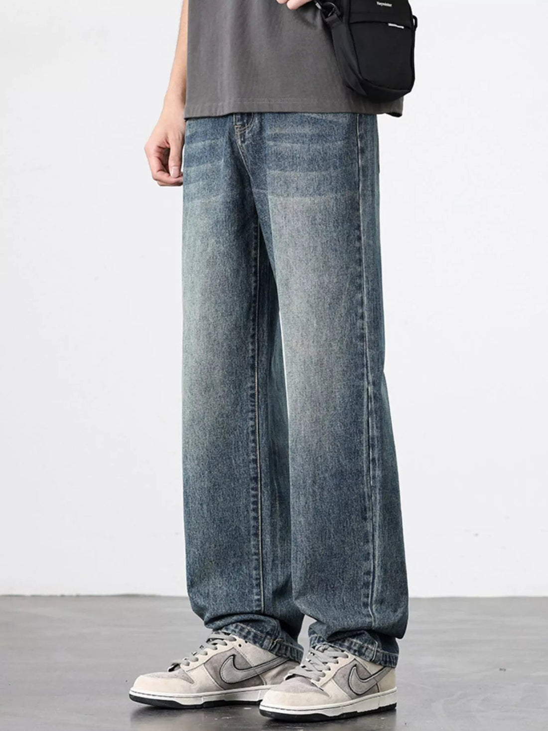 Men's Wash Relaxed Fit Jeans designed for comfort and style at Lookzlike