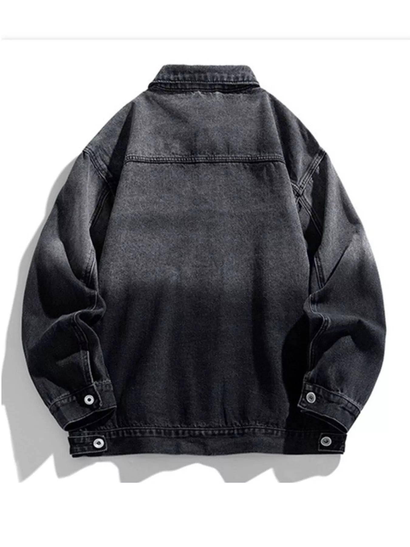 Men's Washed Button Up Denim Jacket designed for comfort and style at Lookzlike