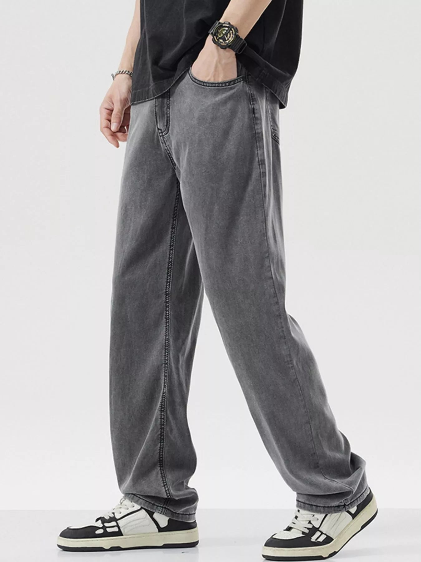 Men's Wide Leg Jeans designed for comfort and style at Lookzlike