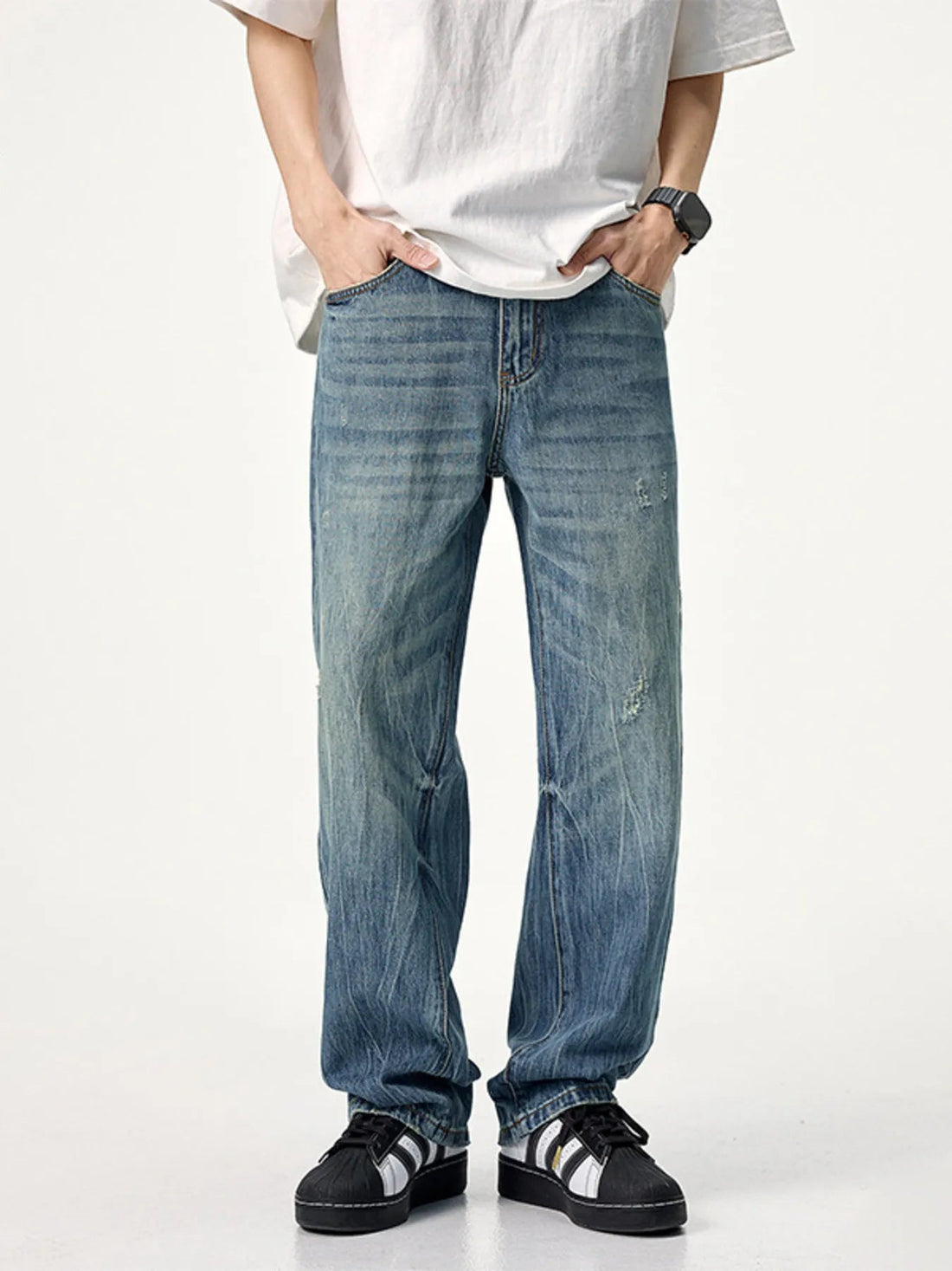 Men's Wide Leg Jeans designed for comfort and style at Lookzlike