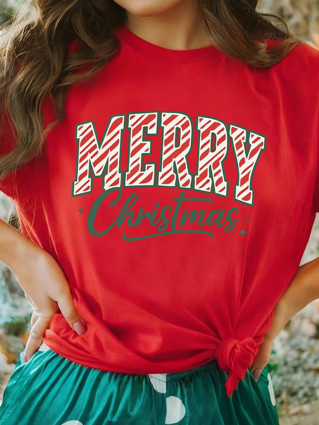 Merry Christmas Short Sleeve Graphic Tee designed for comfort and style at Lookzlike
