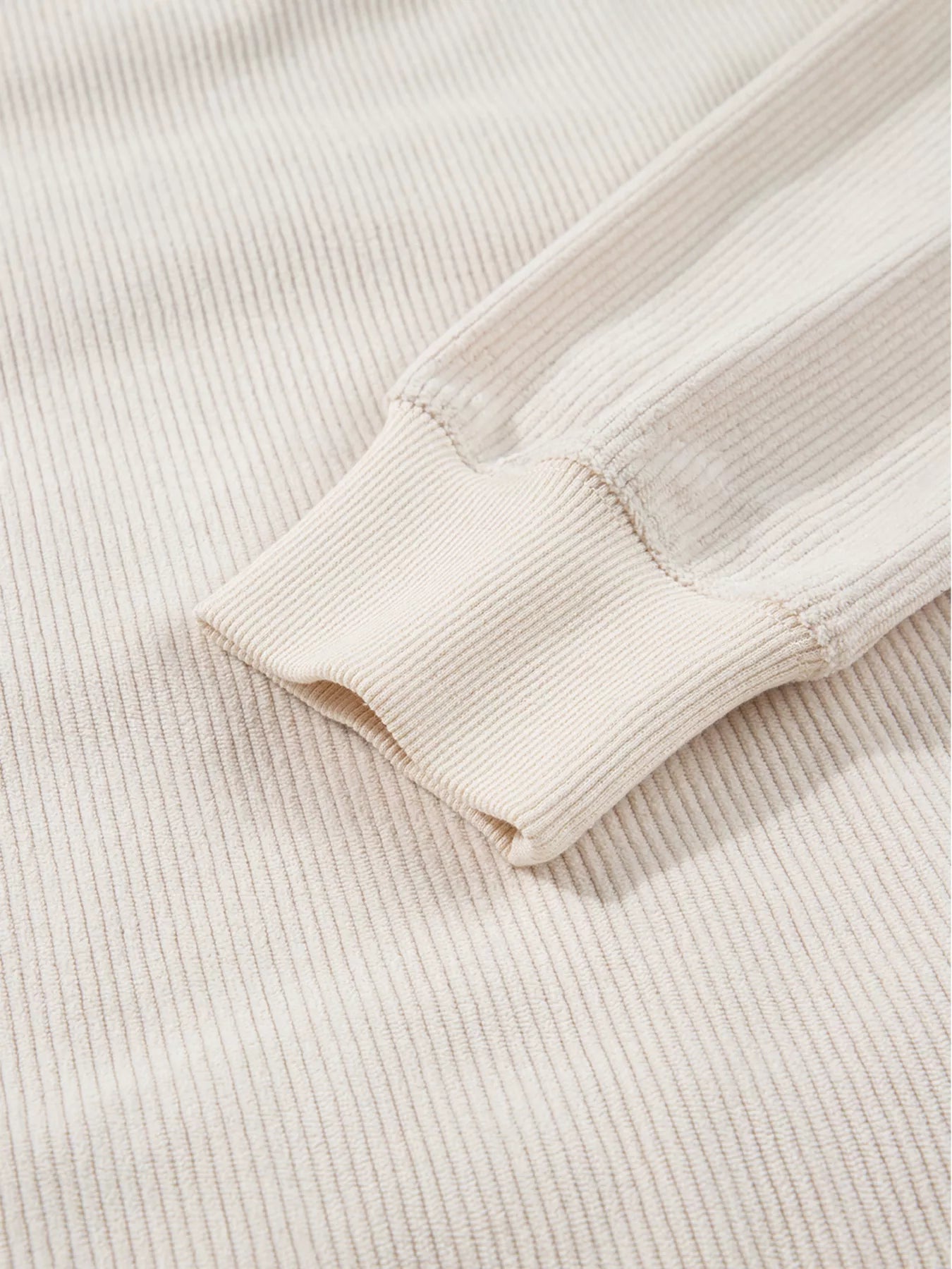 Merry Little Thing Corded Letter Graphic Ribbed Sweatshirt designed for comfort and style at Lookzlike