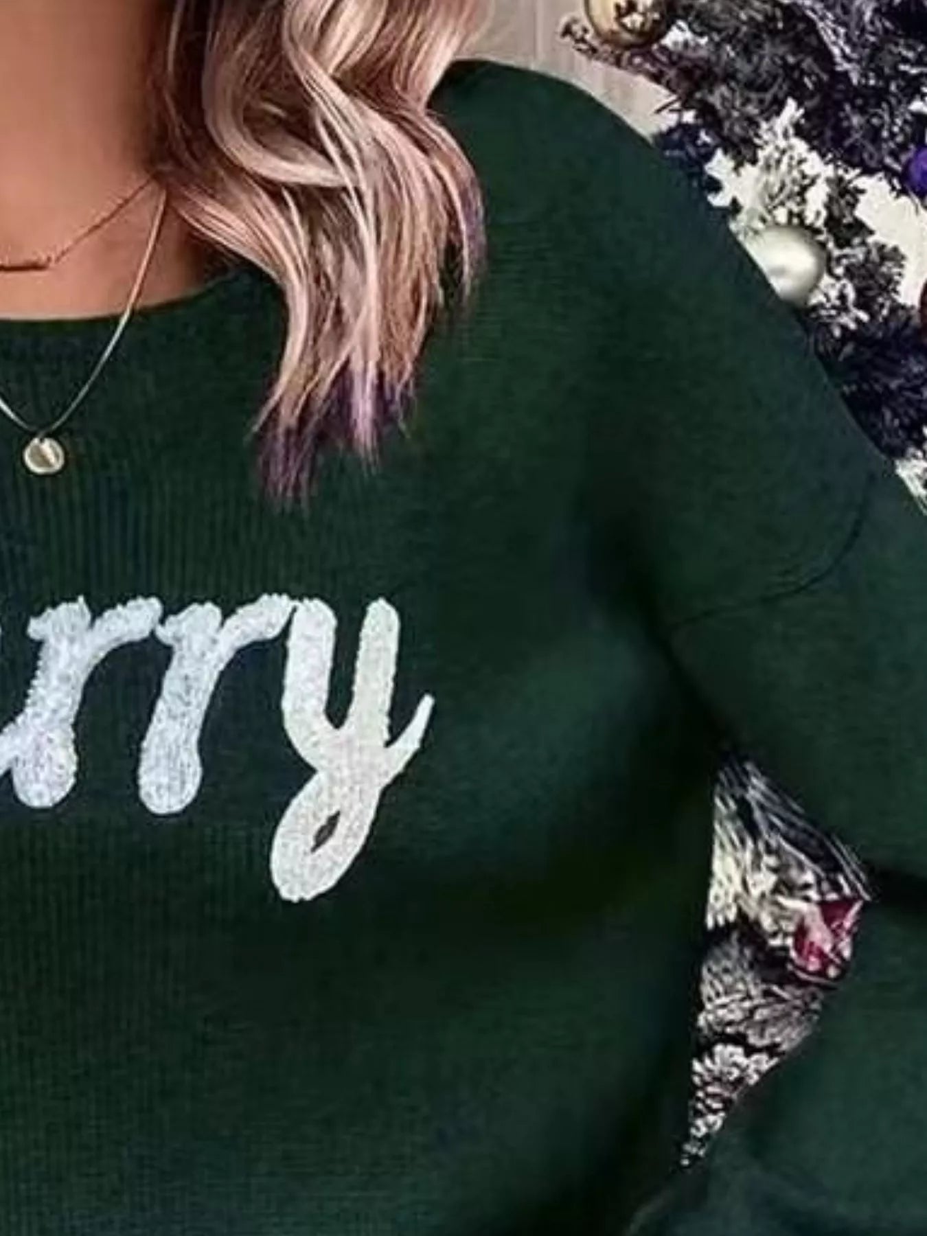 Merry Round Neck Dropped Shoulder Christmas Sweater designed for comfort and style at Lookzlike