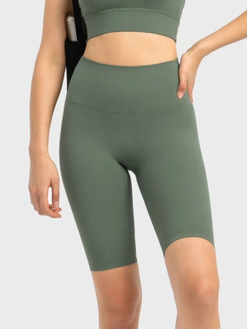 Millennia High Rise Wide Waistband Active Shorts - Lookzlike