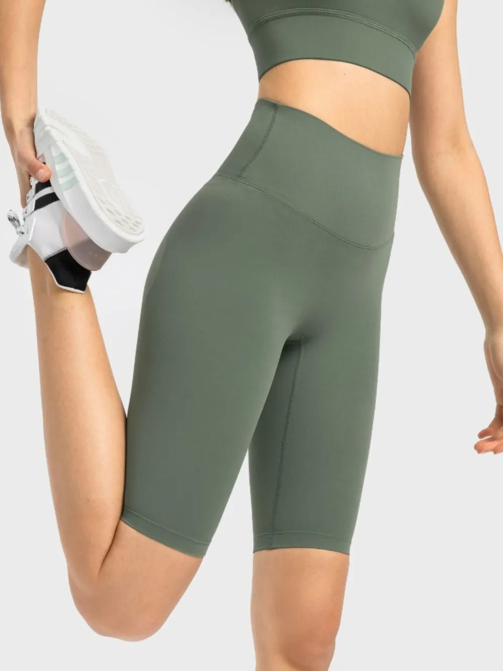 Millennia High Rise Wide Waistband Active Shorts - Lookzlike