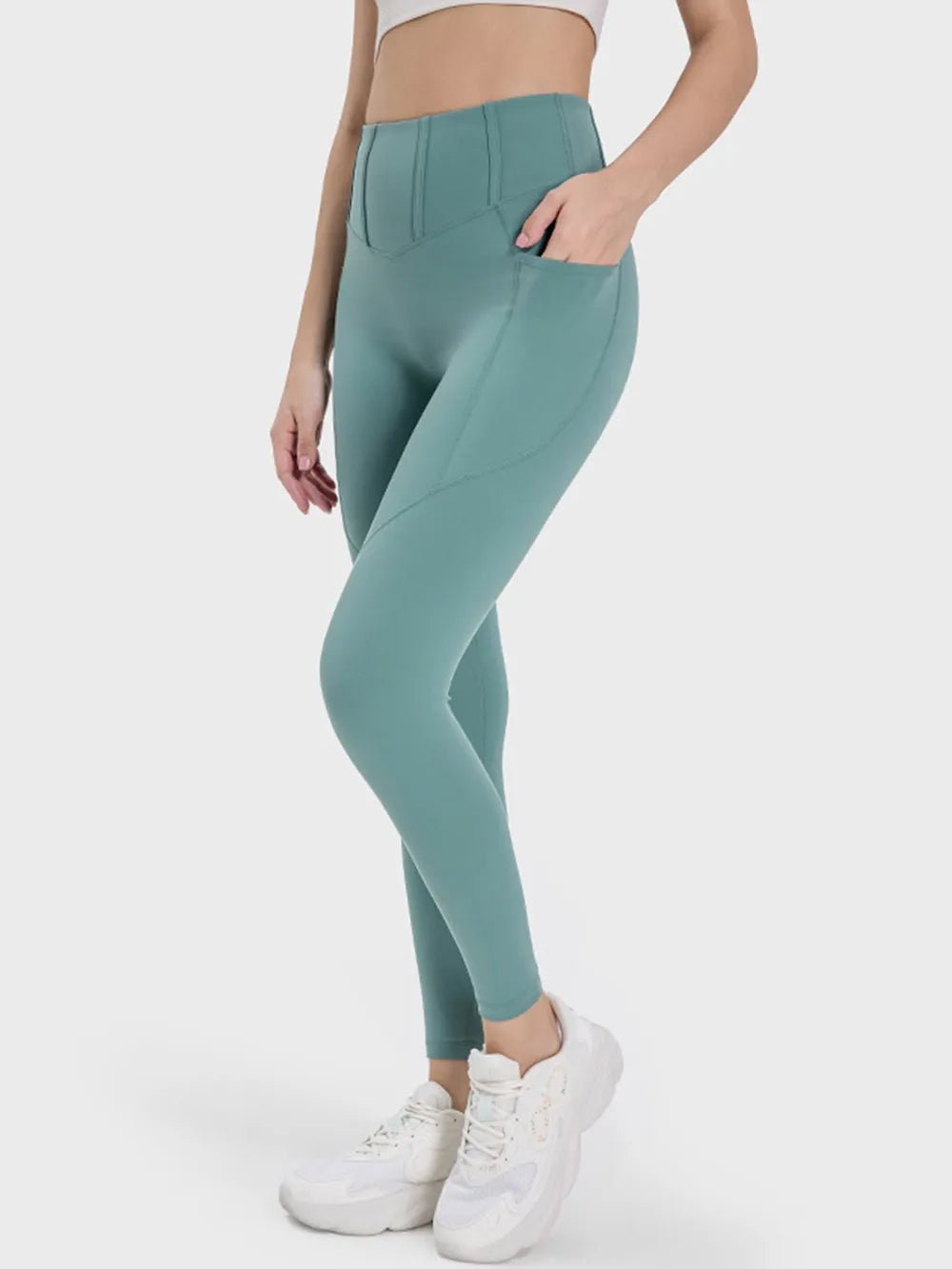 Millennia Pocketed High Waist Active Leggings - Lookzlike